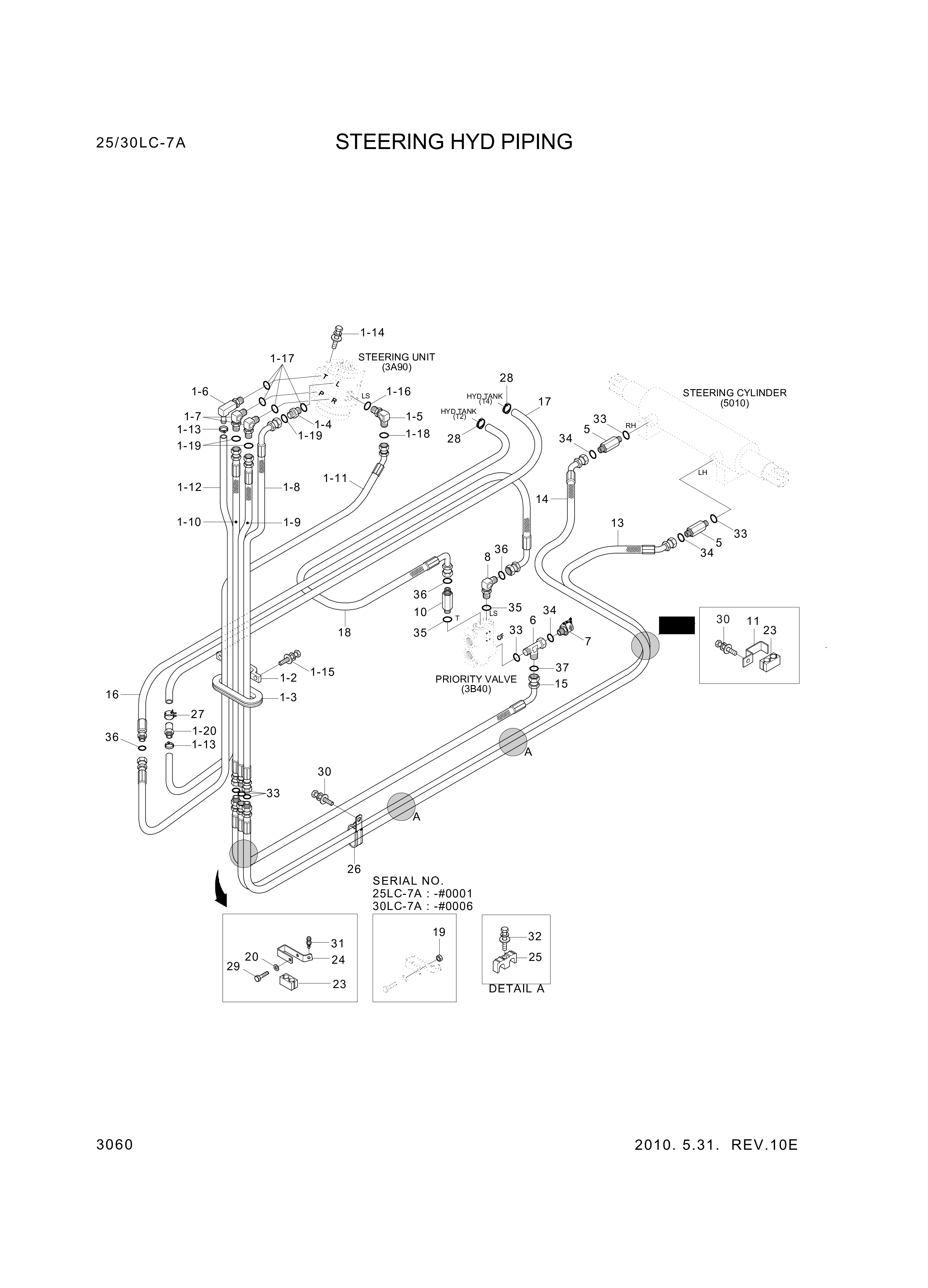 drawing for Hyundai Construction Equipment 35HC-10030 - HOSE ASSY-ORFS&THD (figure 2)