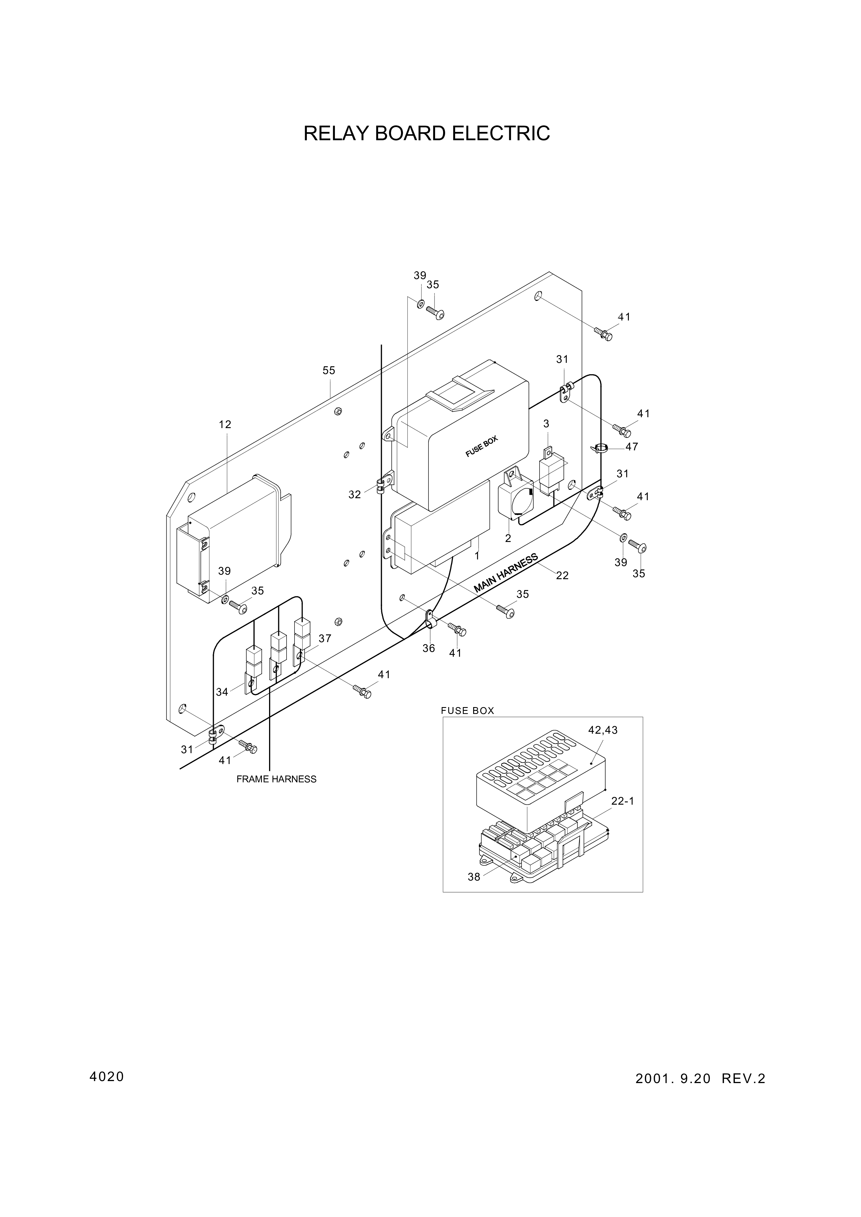 drawing for Hyundai Construction Equipment 24L4-00440 - DECAL-FUSEBOX (figure 1)