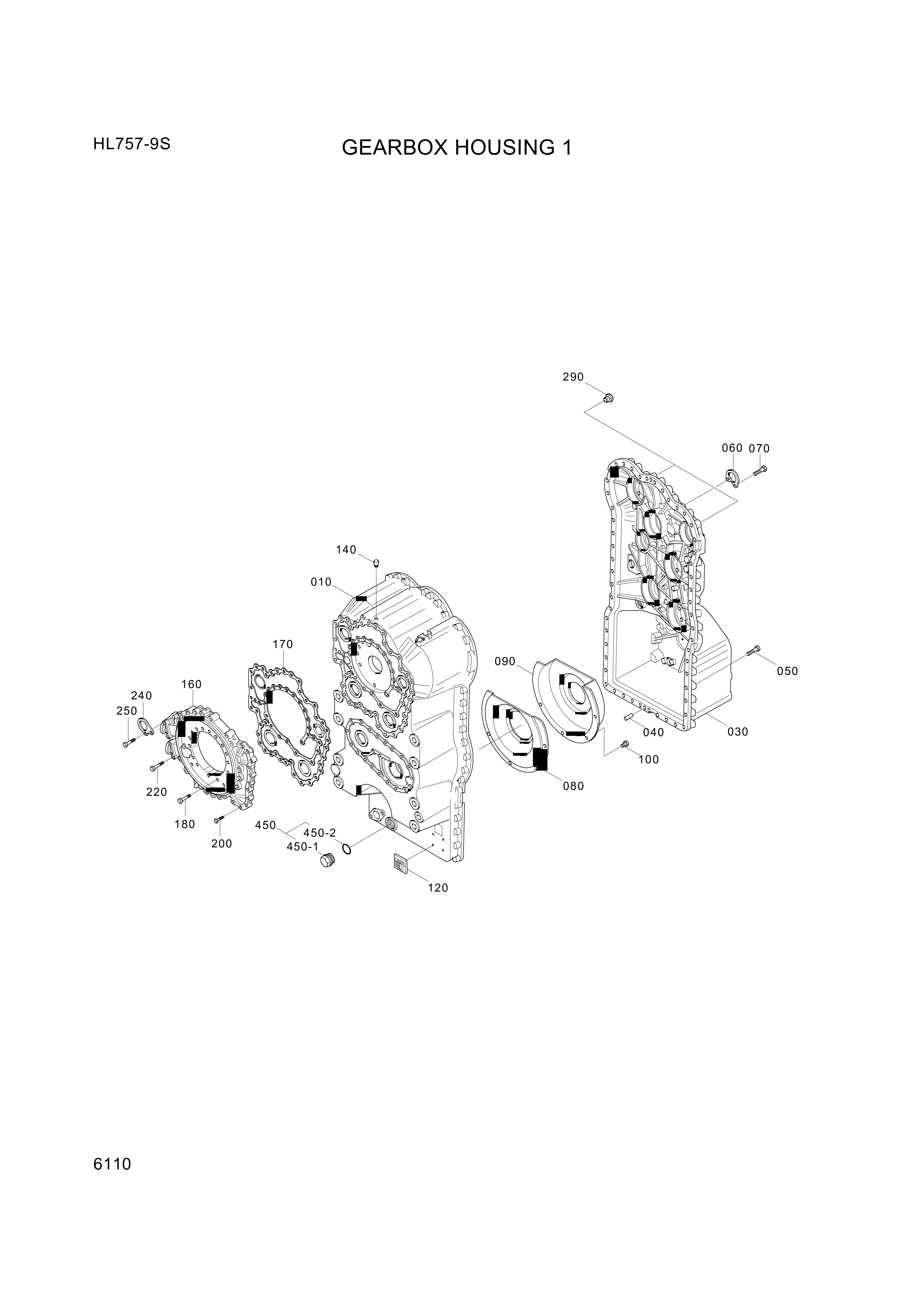 drawing for Hyundai Construction Equipment 4472-239-184 - SECT.-HOUS.REAR (figure 1)