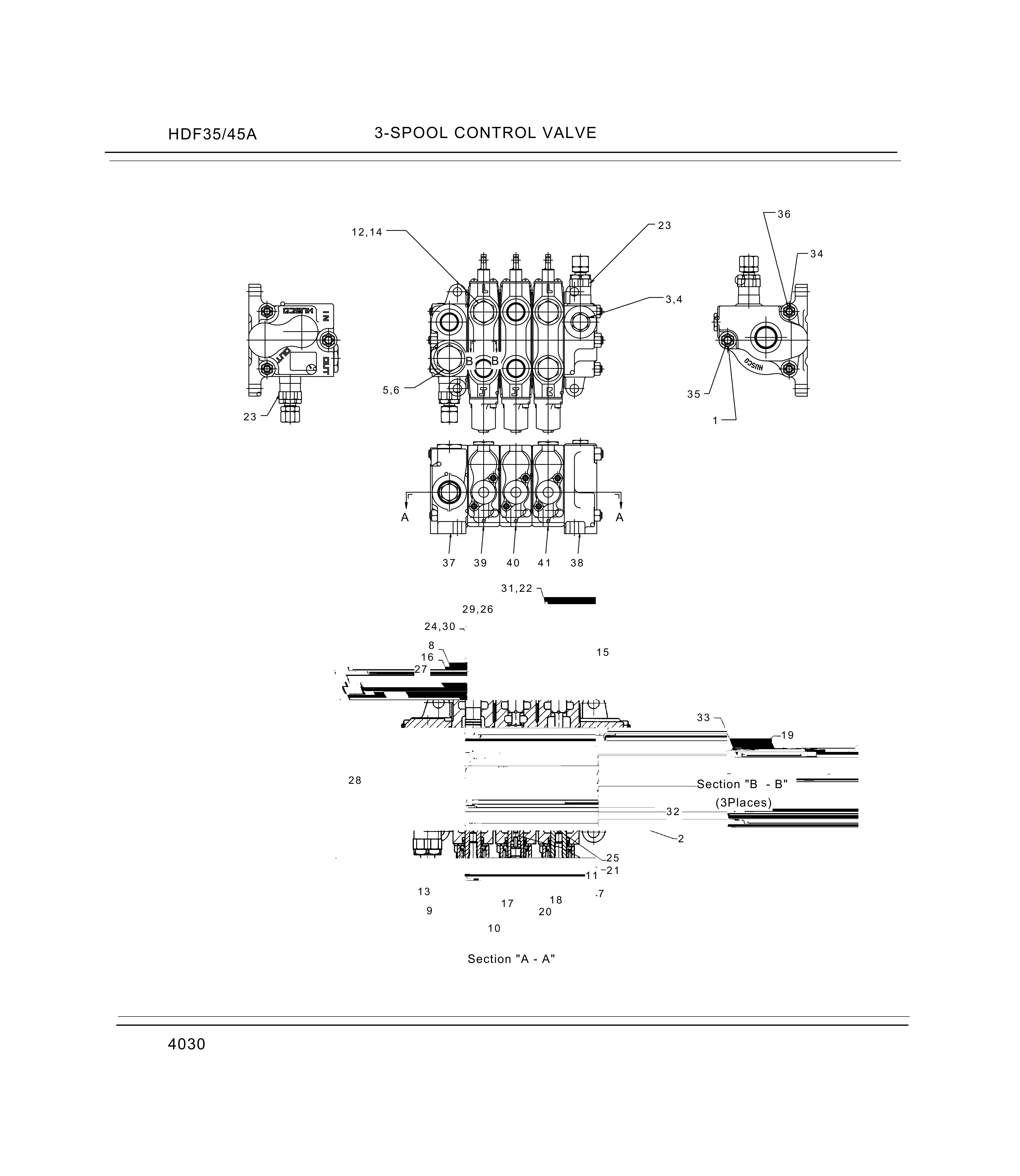 drawing for Hyundai Construction Equipment PAX6764-7 - Spool Section Assy (figure 2)