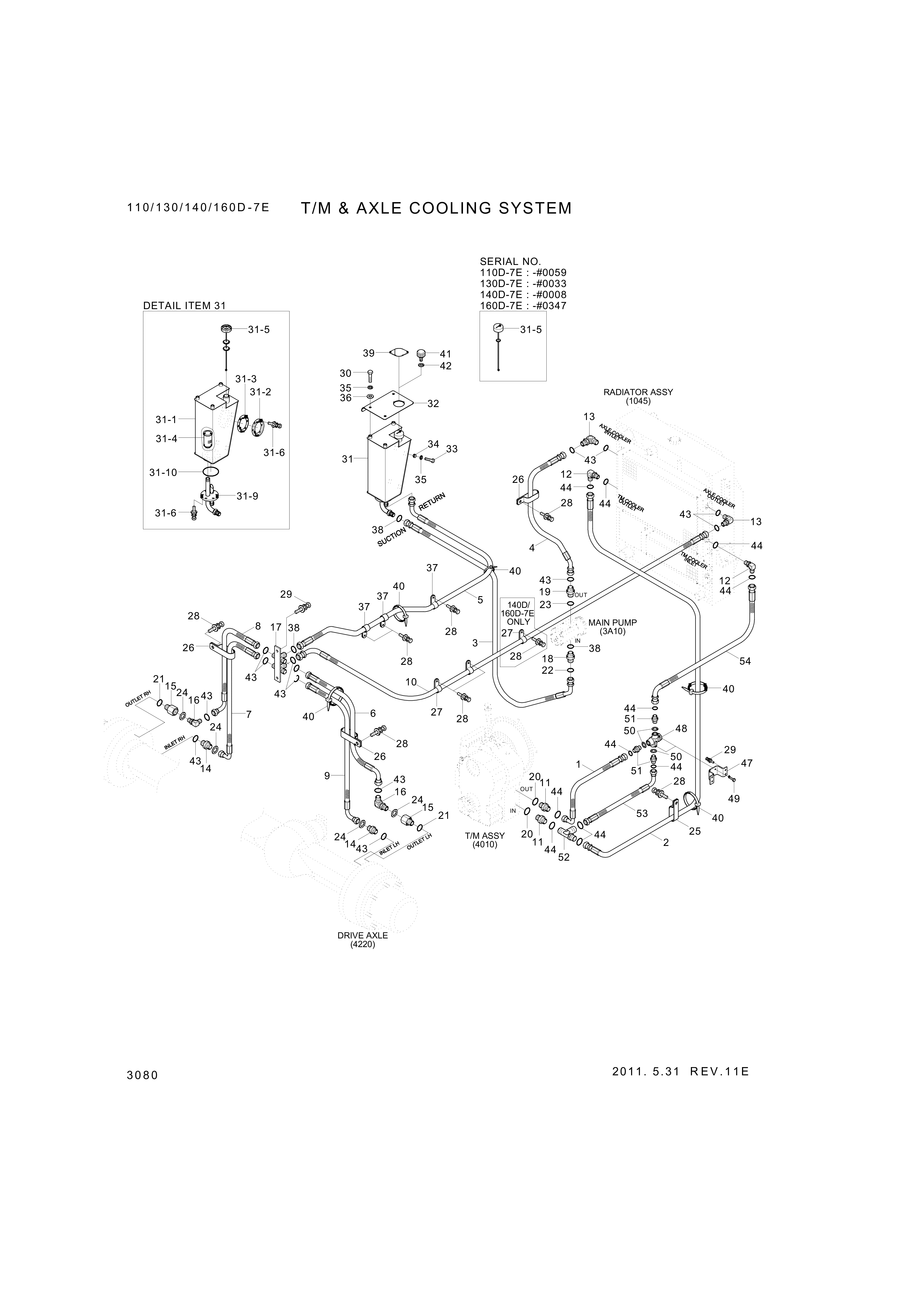 drawing for Hyundai Construction Equipment P930-122052 - HOSE ASSY-ORFS&THD (figure 2)