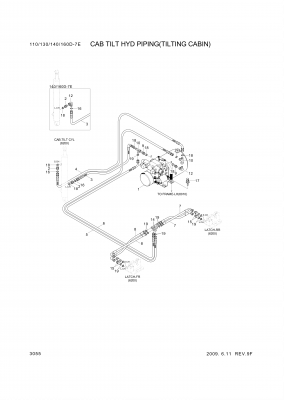 drawing for Hyundai Construction Equipment P930-044008 - HOSE ASSY-ORFS&THD (figure 1)