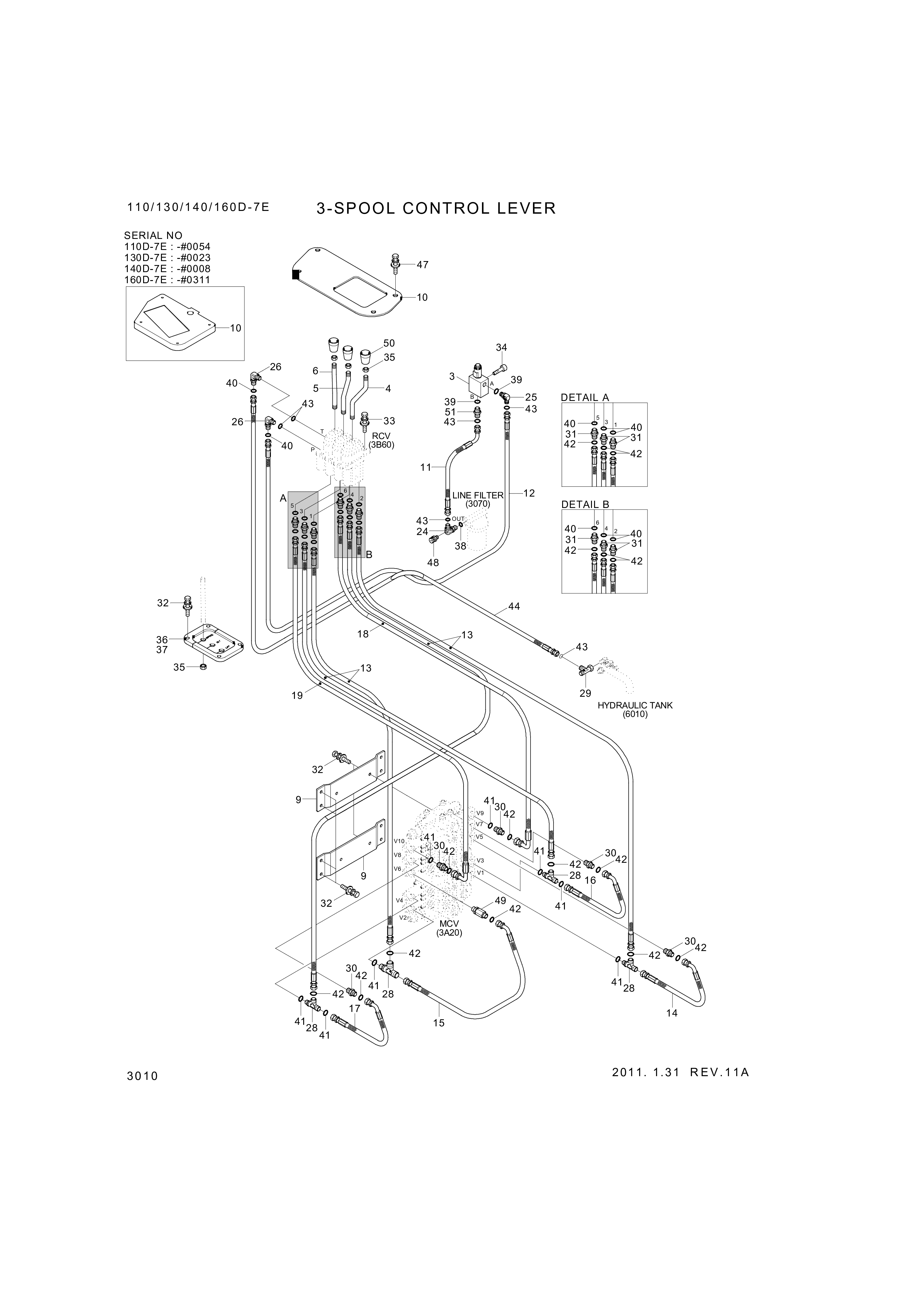 drawing for Hyundai Construction Equipment P930-062019 - HOSE ASSY-ORFS&THD (figure 2)