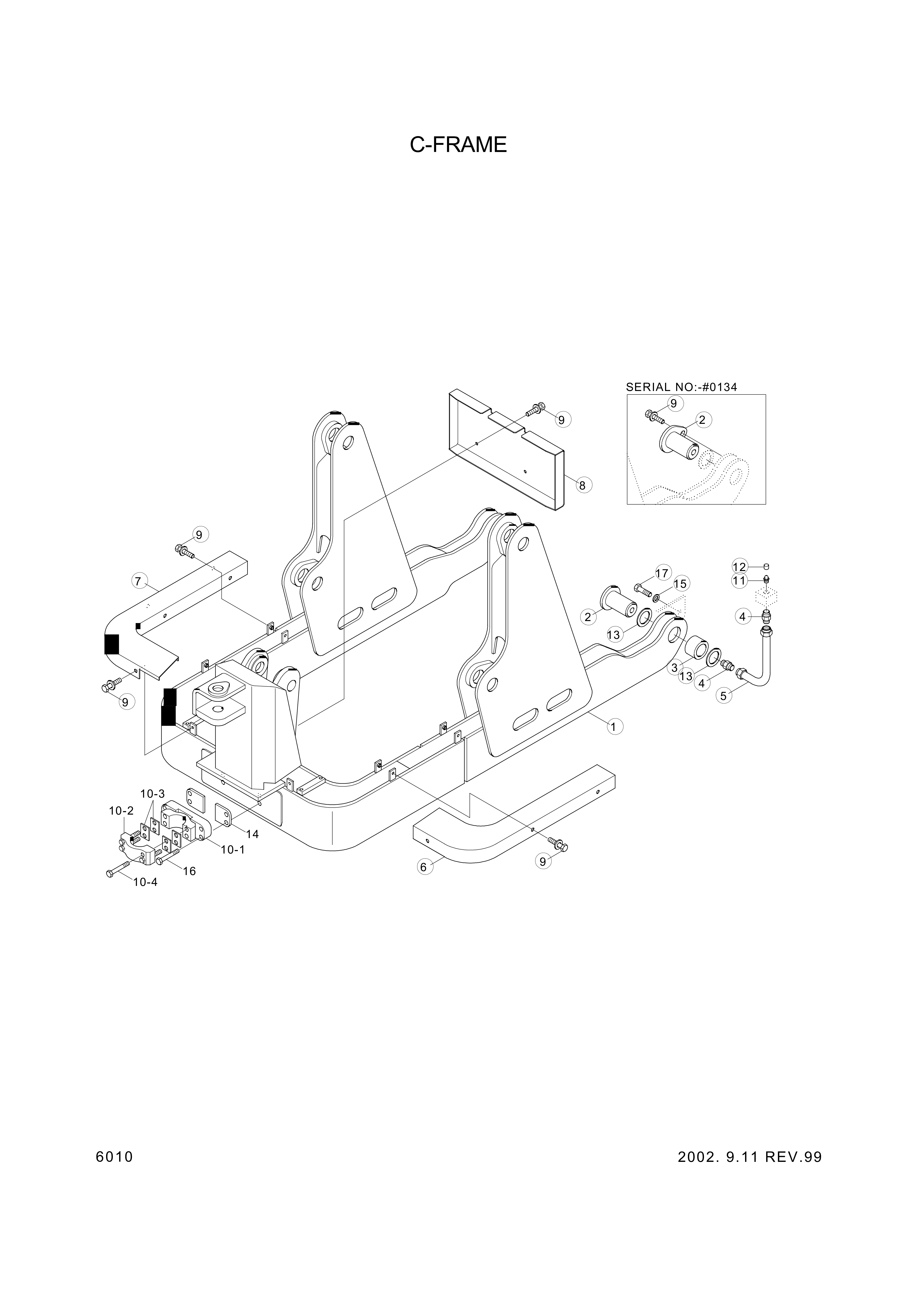 drawing for Hyundai Construction Equipment 61M5-00610 - BUSHING-PIN (figure 5)