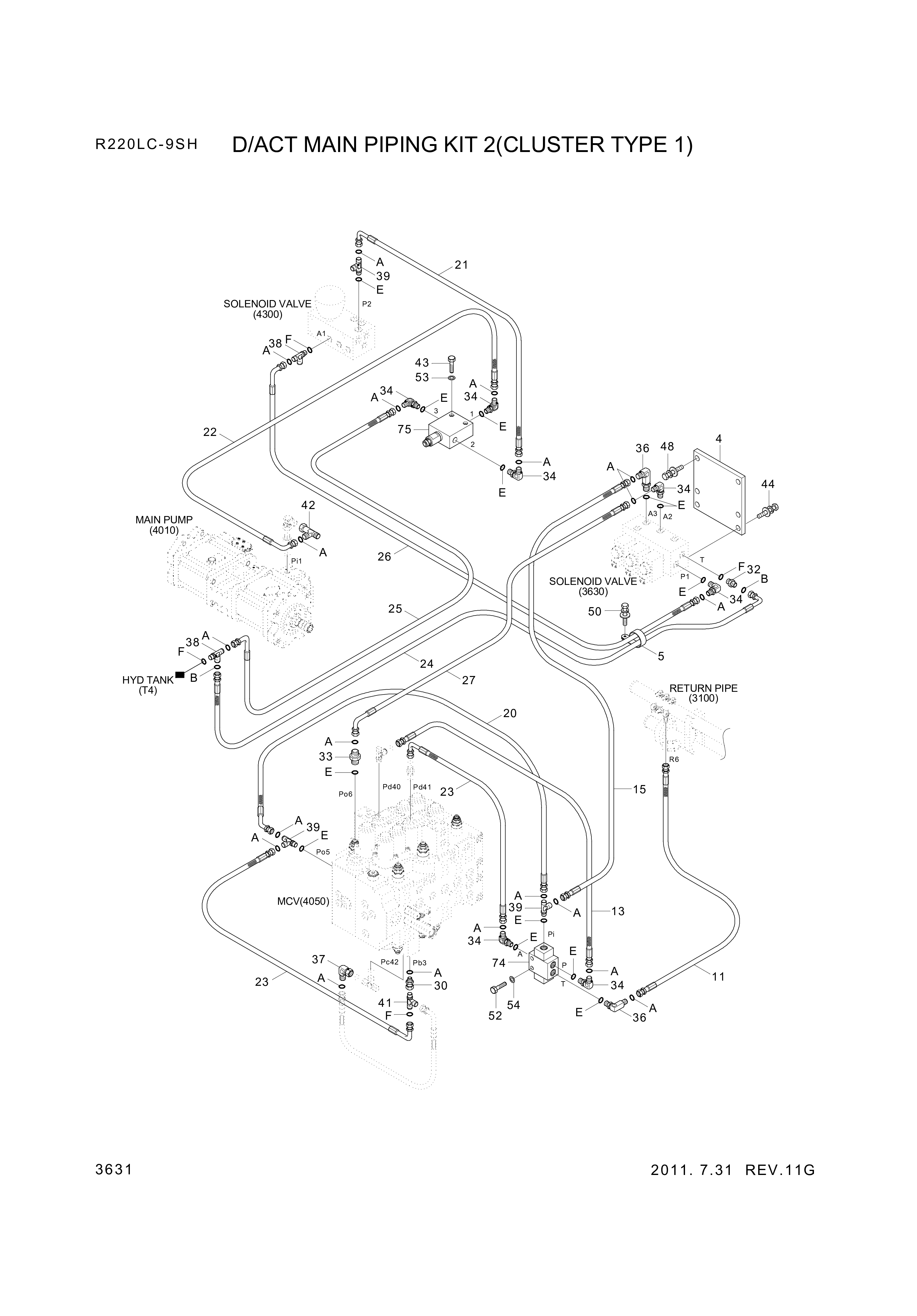 drawing for Hyundai Construction Equipment P930-062038 - HOSE ASSY-ORFS&THD (figure 4)