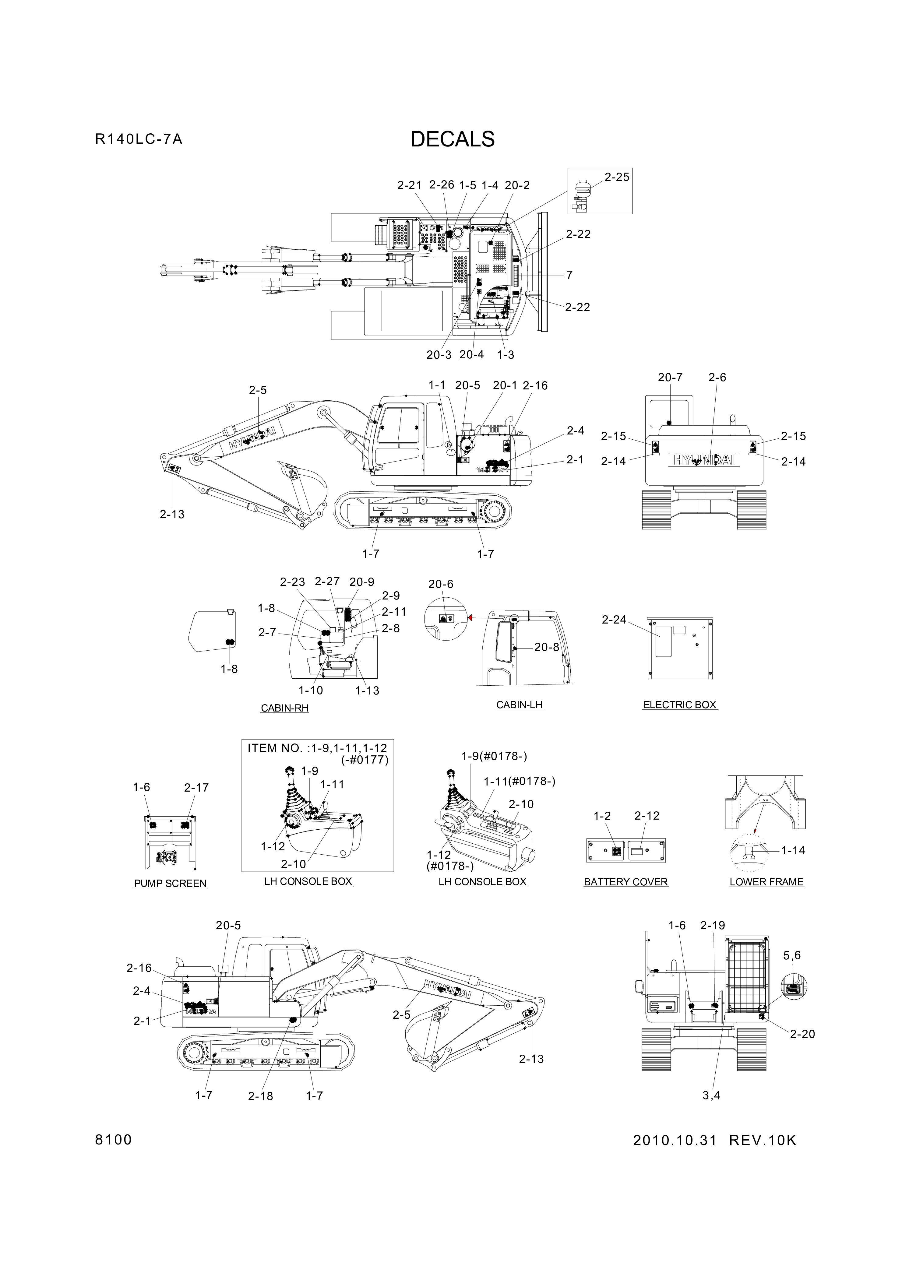drawing for Hyundai Construction Equipment 93N4-04110 - DECAL-LIFT CHART (figure 1)