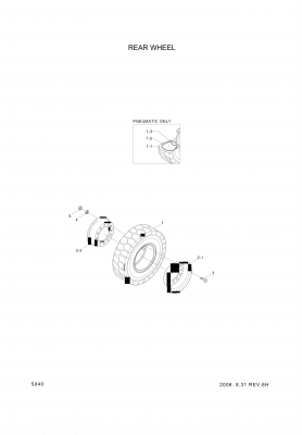Technical drawing of Hyundai Construction Equipment S206-121002 NUT-HEX with dimensions and layout (figure 2)