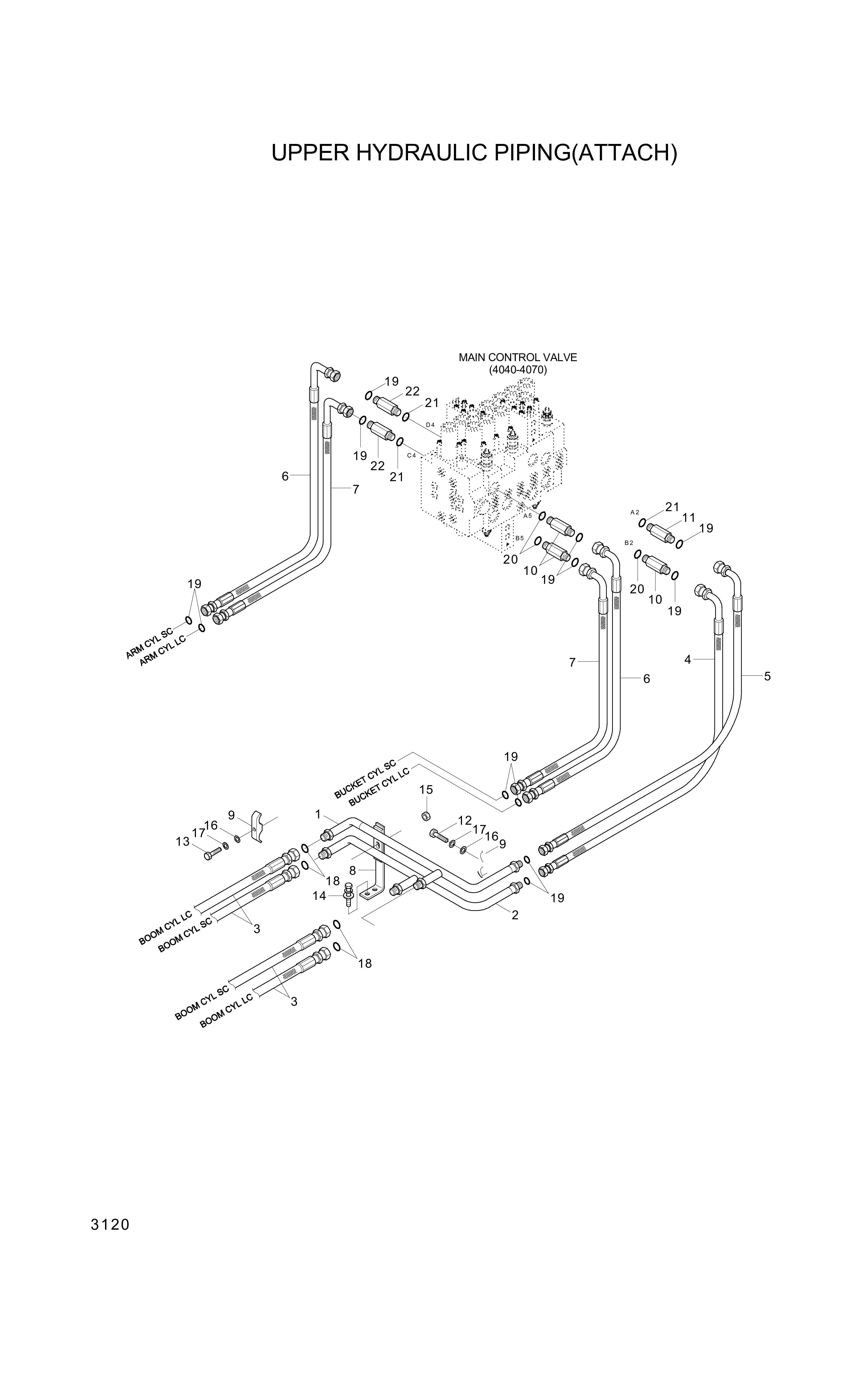 drawing for Hyundai Construction Equipment P930-127020 - HOSE ASSY-ORFS&THD (figure 5)