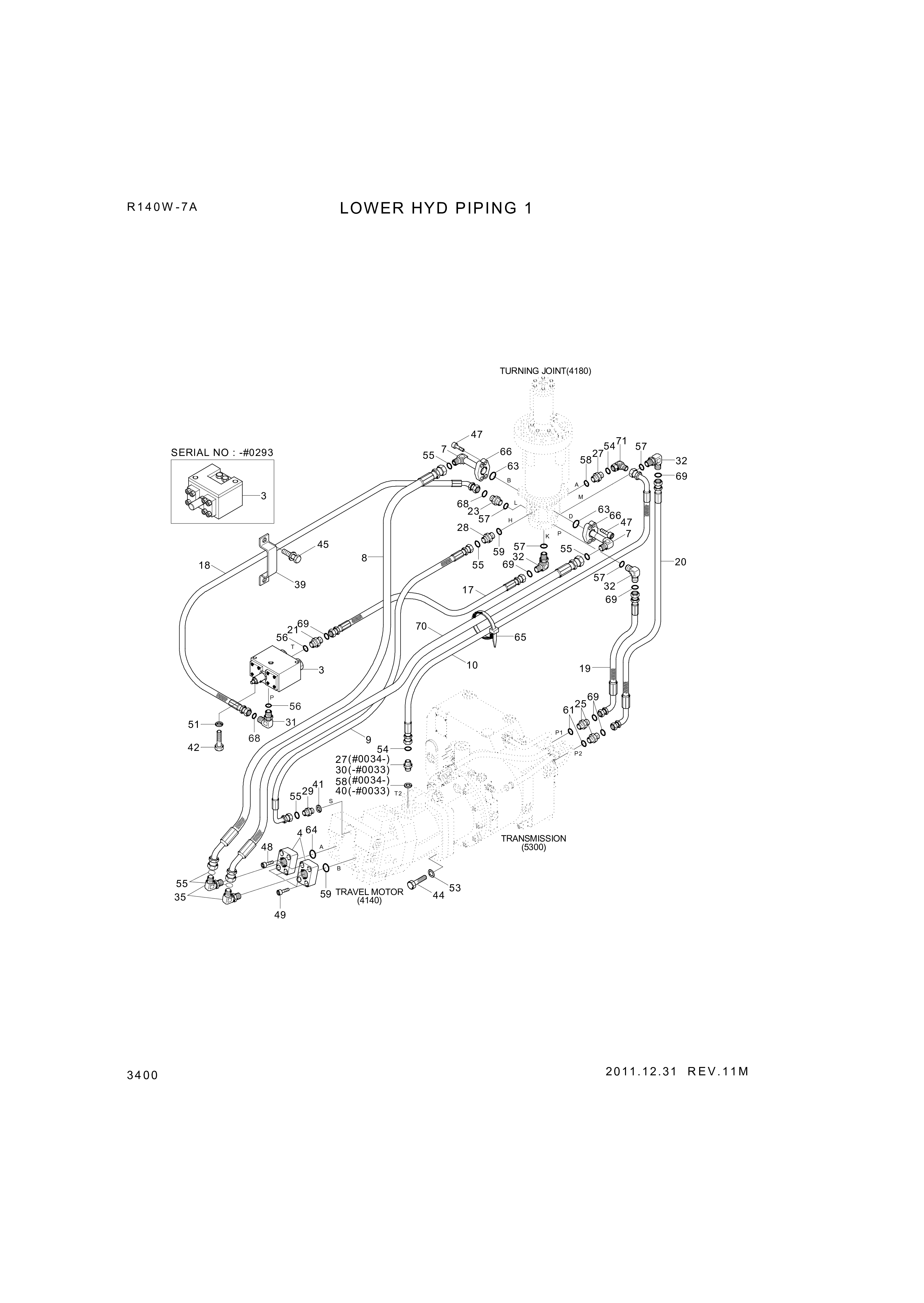 drawing for Hyundai Construction Equipment P933-082025 - HOSE ASSY-ORFS&THD (figure 4)