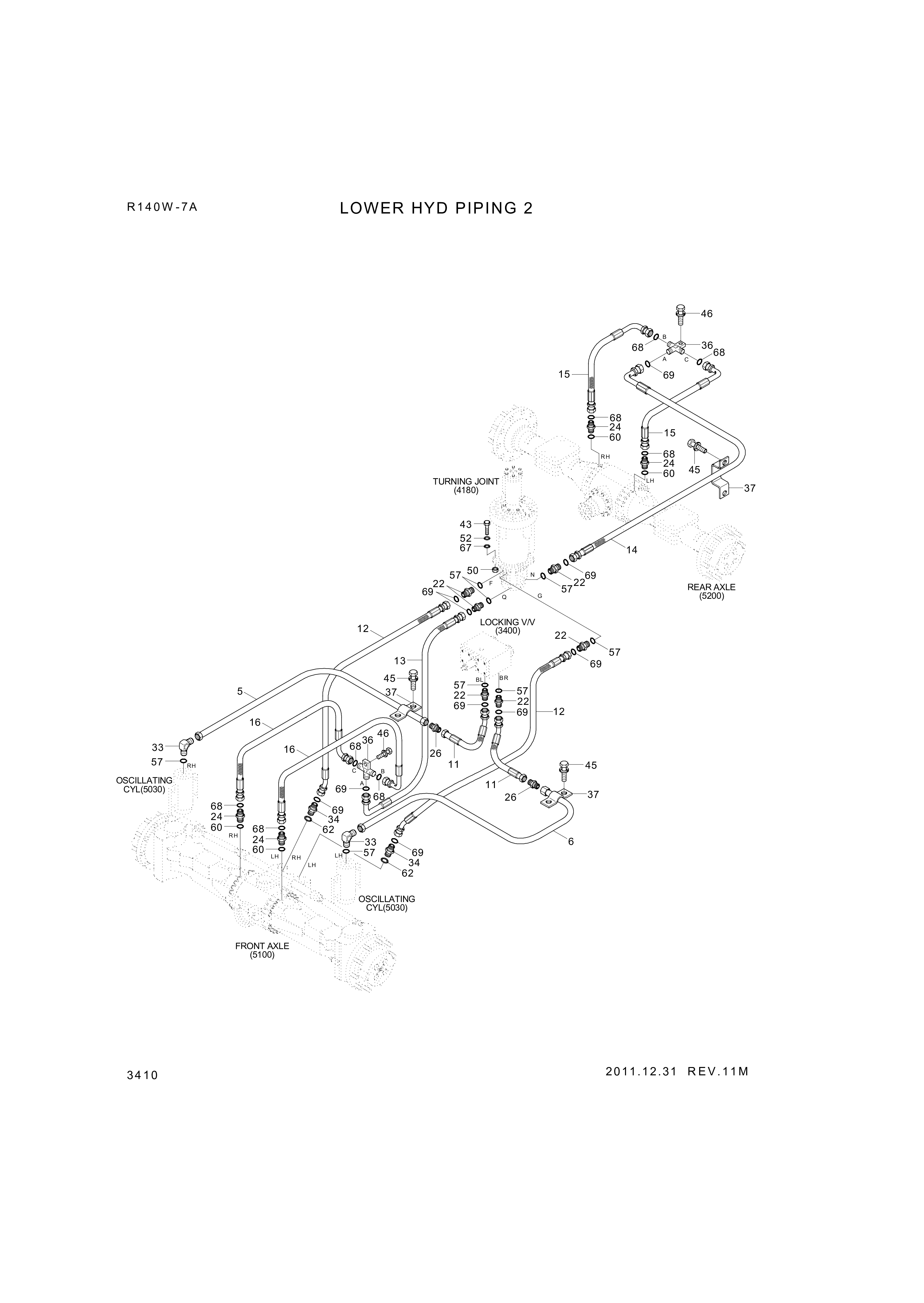 drawing for Hyundai Construction Equipment P933-042009 - HOSE ASSY-ORFS&THD (figure 2)