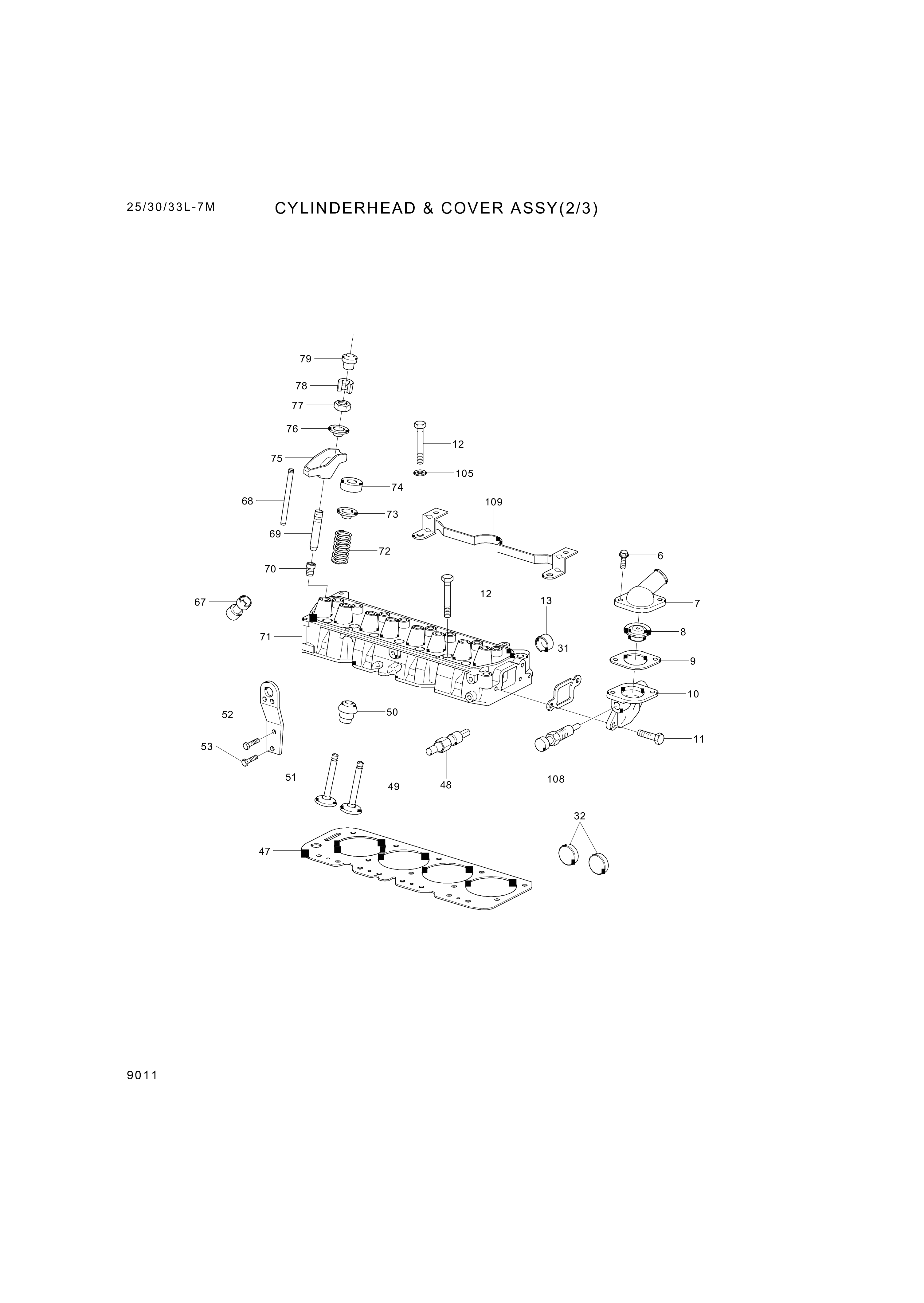 drawing for Hyundai Construction Equipment 09439905 - Eng Lift Frt Bracket Bolt (figure 2)