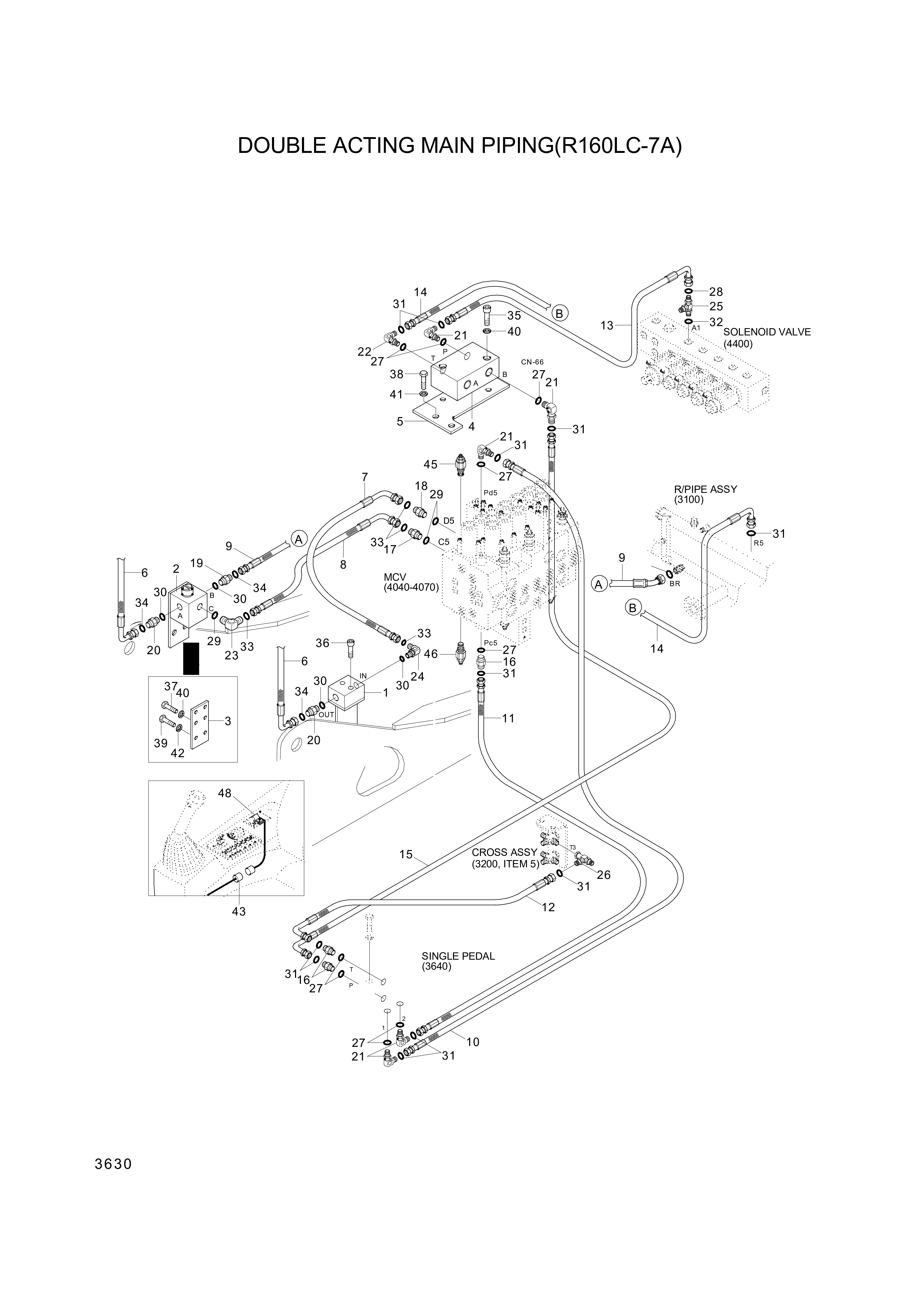 drawing for Hyundai Construction Equipment P973-166325 - HOSE ASSY-ORFS&FLG (figure 4)