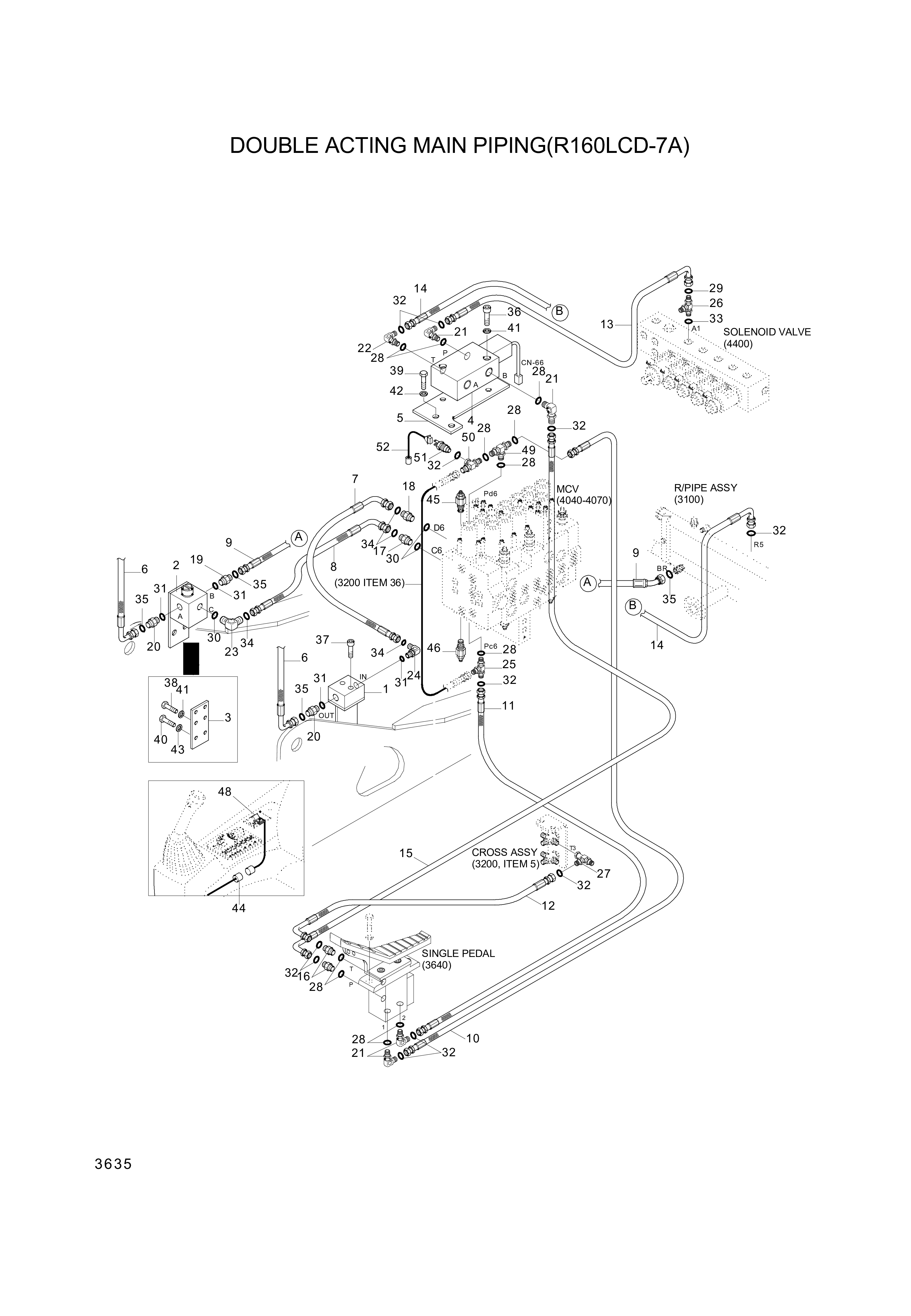 drawing for Hyundai Construction Equipment P973-166325 - HOSE ASSY-ORFS&FLG (figure 5)