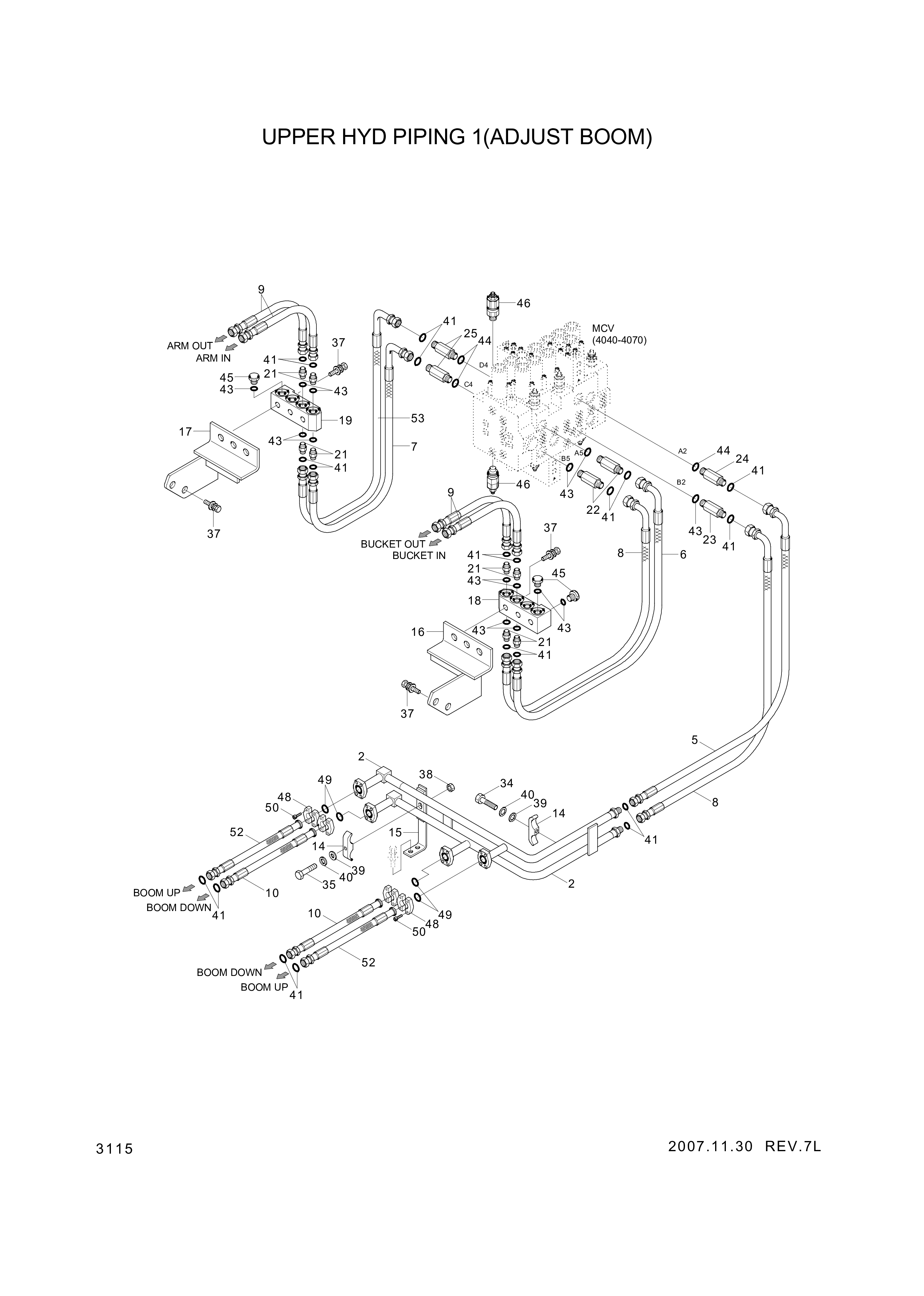 drawing for Hyundai Construction Equipment P930-127021 - HOSE ASSY-ORFS&THD (figure 2)