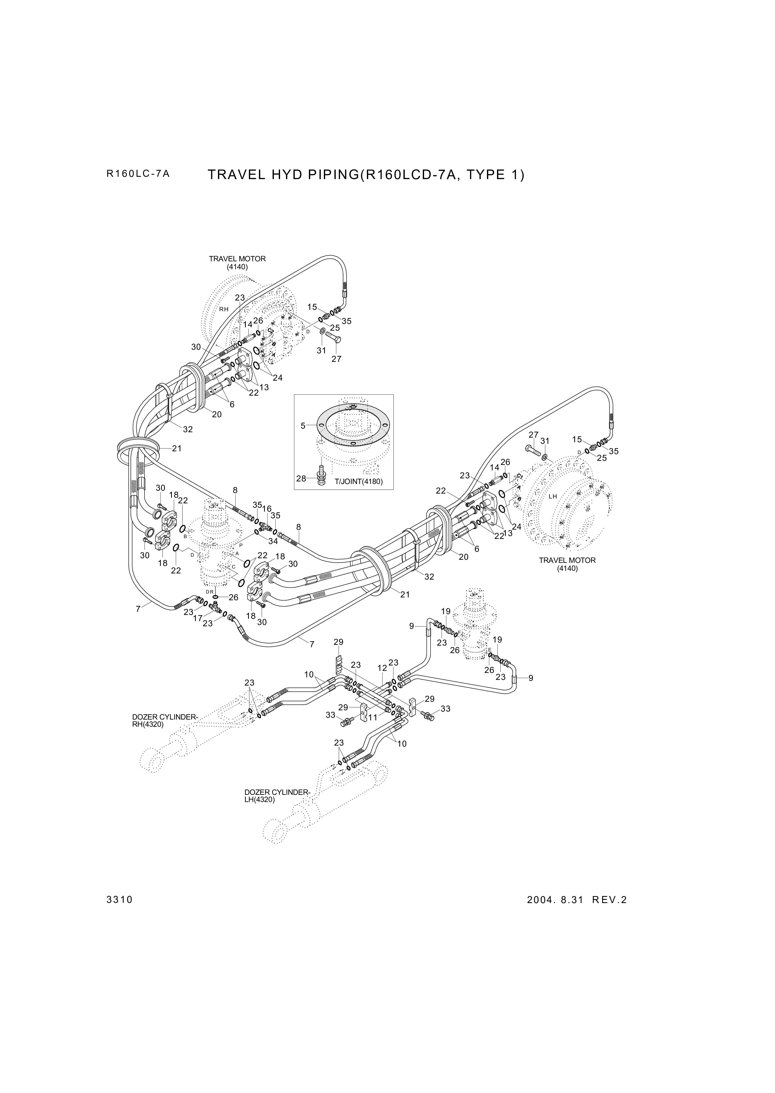 drawing for Hyundai Construction Equipment P931-087018 - HOSE ASSY-ORFS&THD (figure 2)