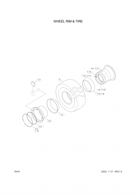 drawing for Hyundai Construction Equipment DC160489 - DISC (figure 1)