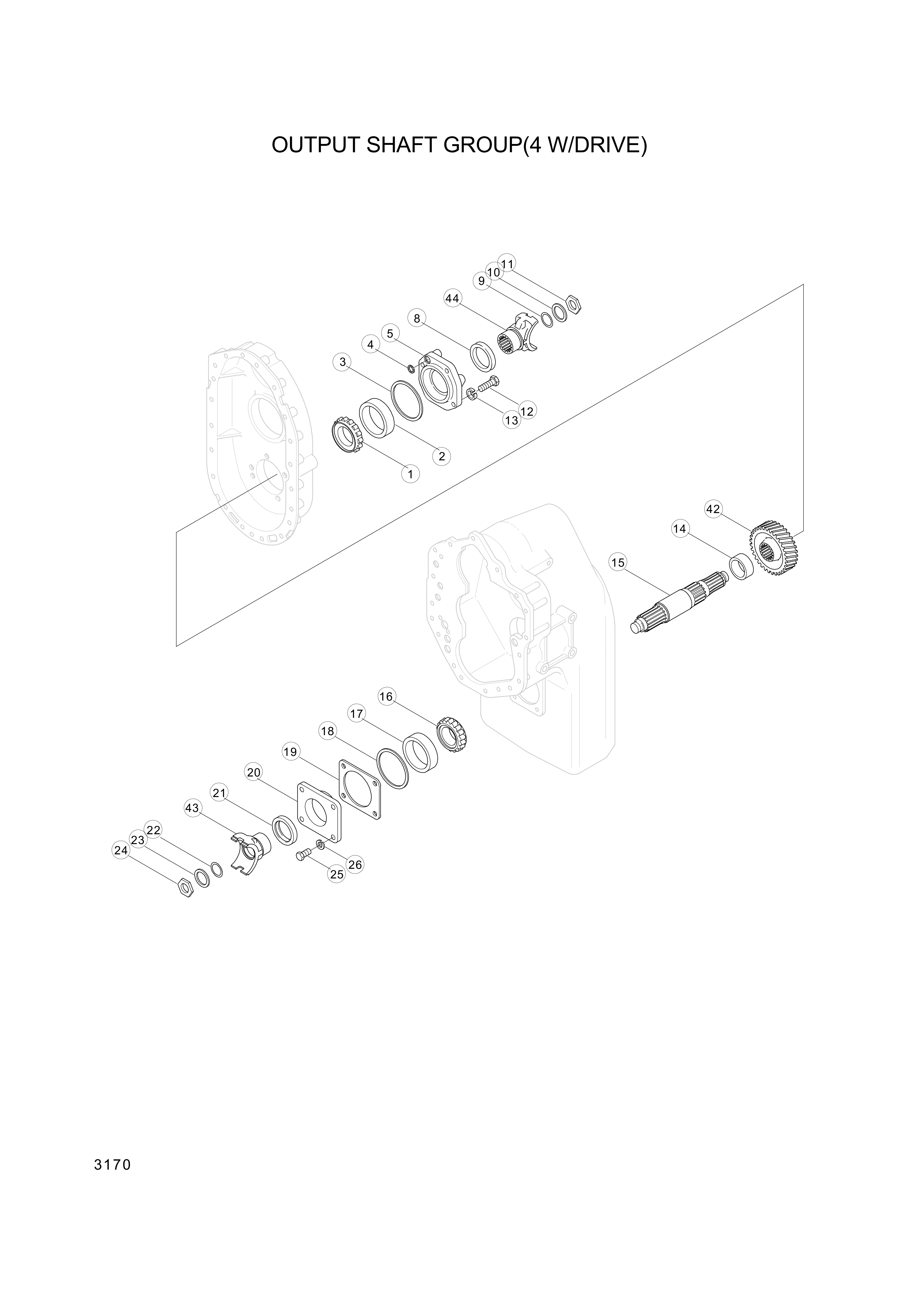 drawing for Hyundai Construction Equipment YBAA-00974 - FLANGE-OUTPUT (figure 5)