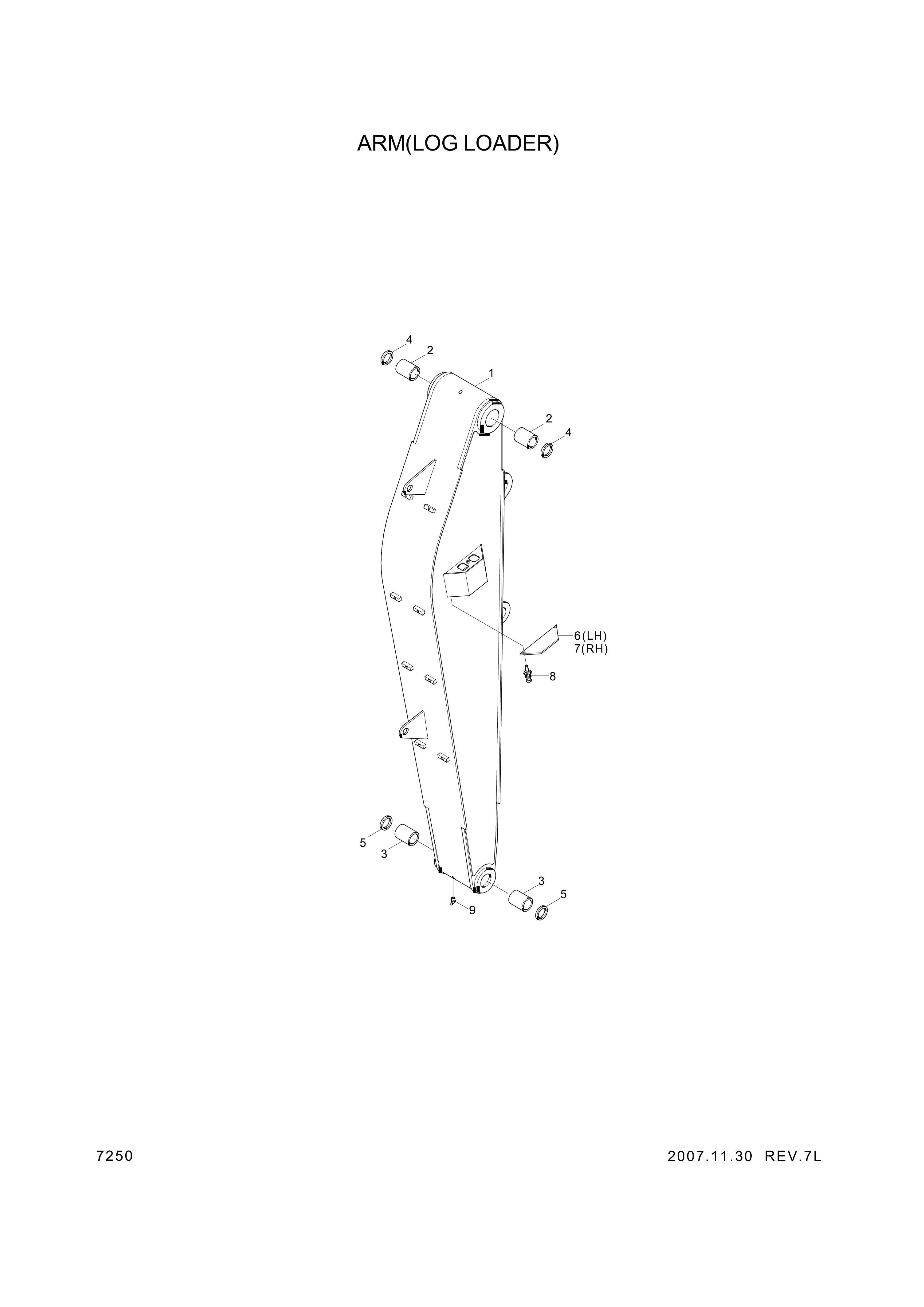 drawing for Hyundai Construction Equipment 61EN-13400 - BUSHING-PIN (figure 1)