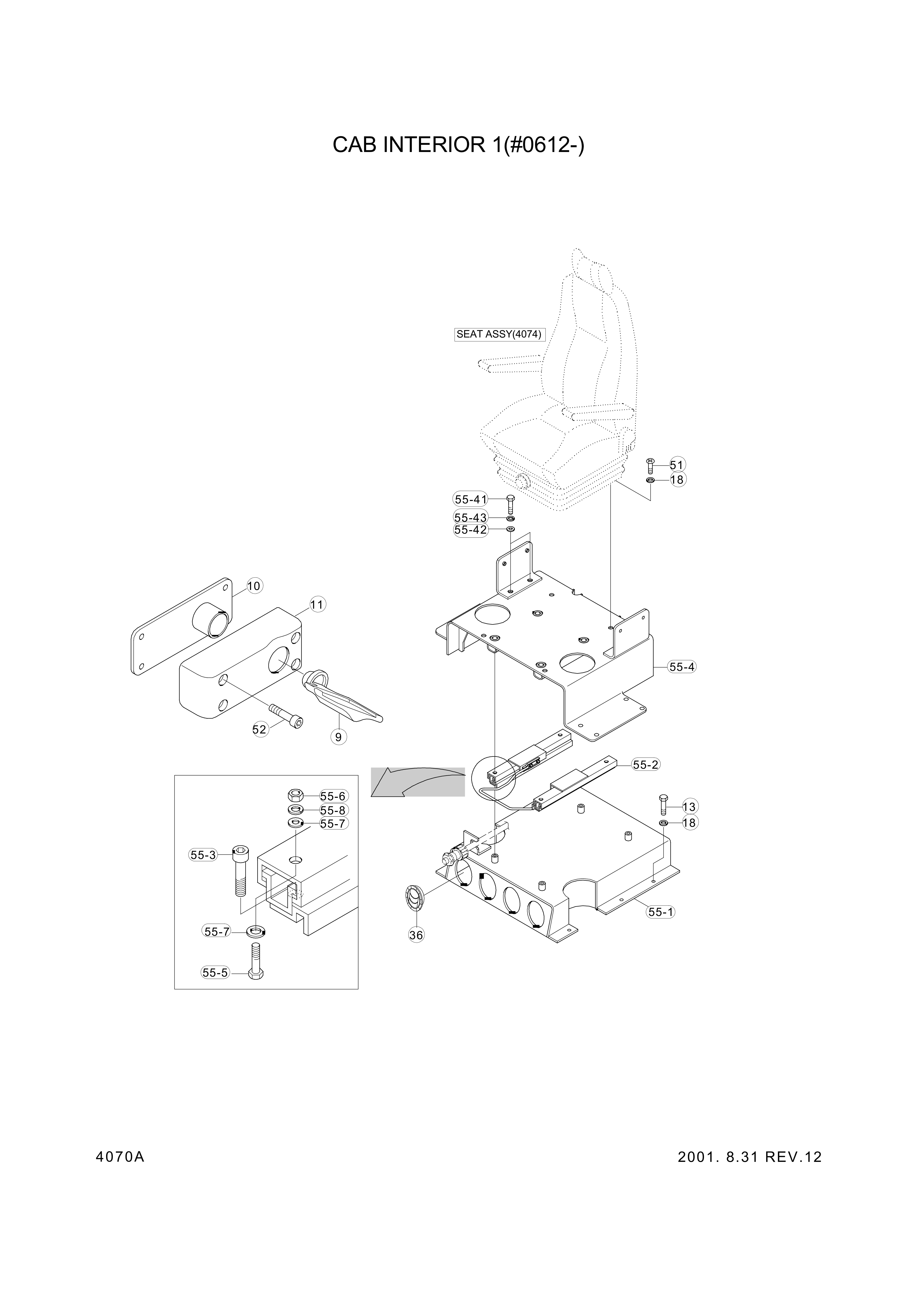 drawing for Hyundai Construction Equipment S161-080306 - BOLT-ROUND (figure 3)