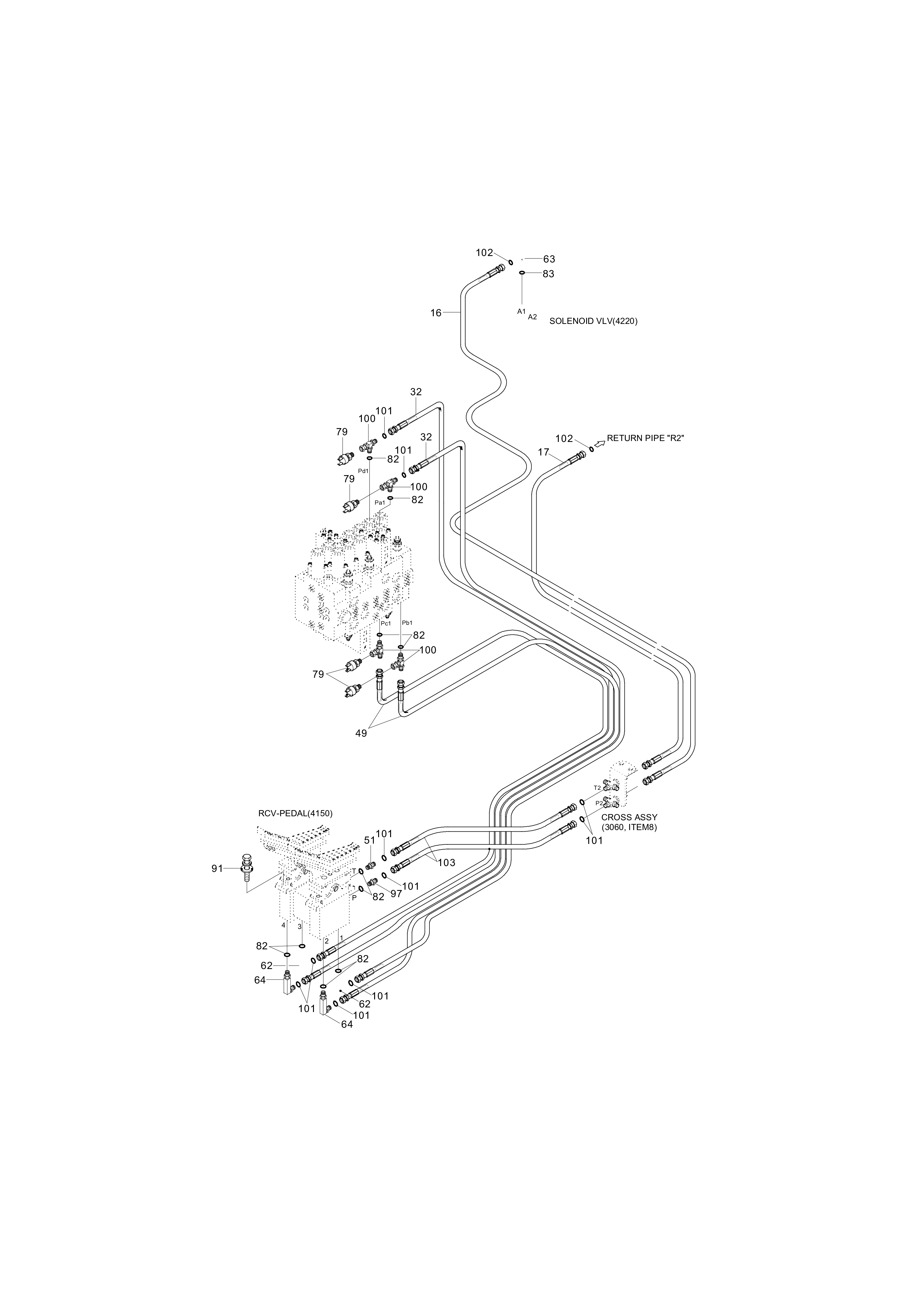 drawing for Hyundai Construction Equipment XKAY-00817 - CONNECTOR-ORFS (figure 2)