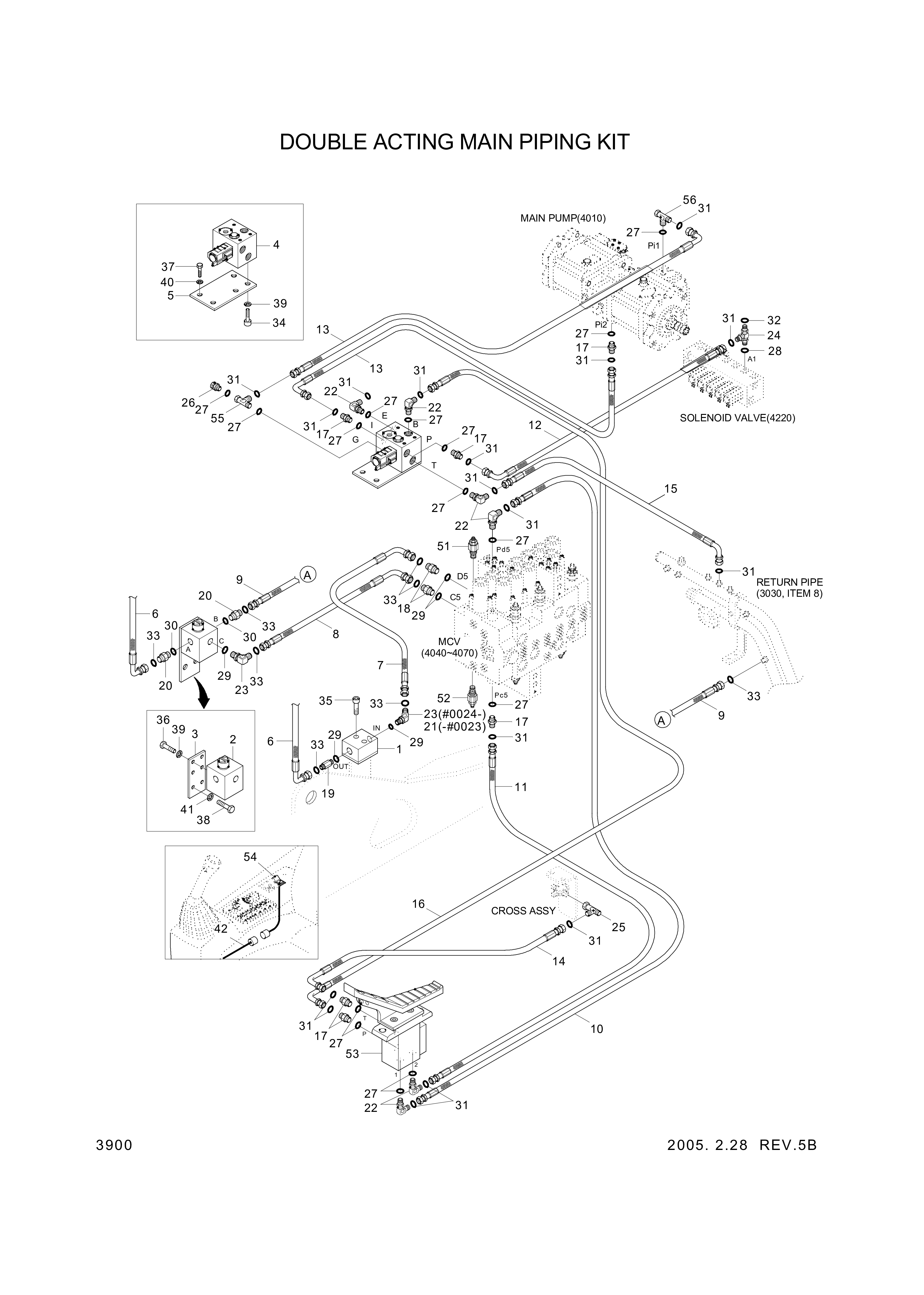 drawing for Hyundai Construction Equipment P930-042070 - HOSE ASSY-ORFS&THD (figure 2)