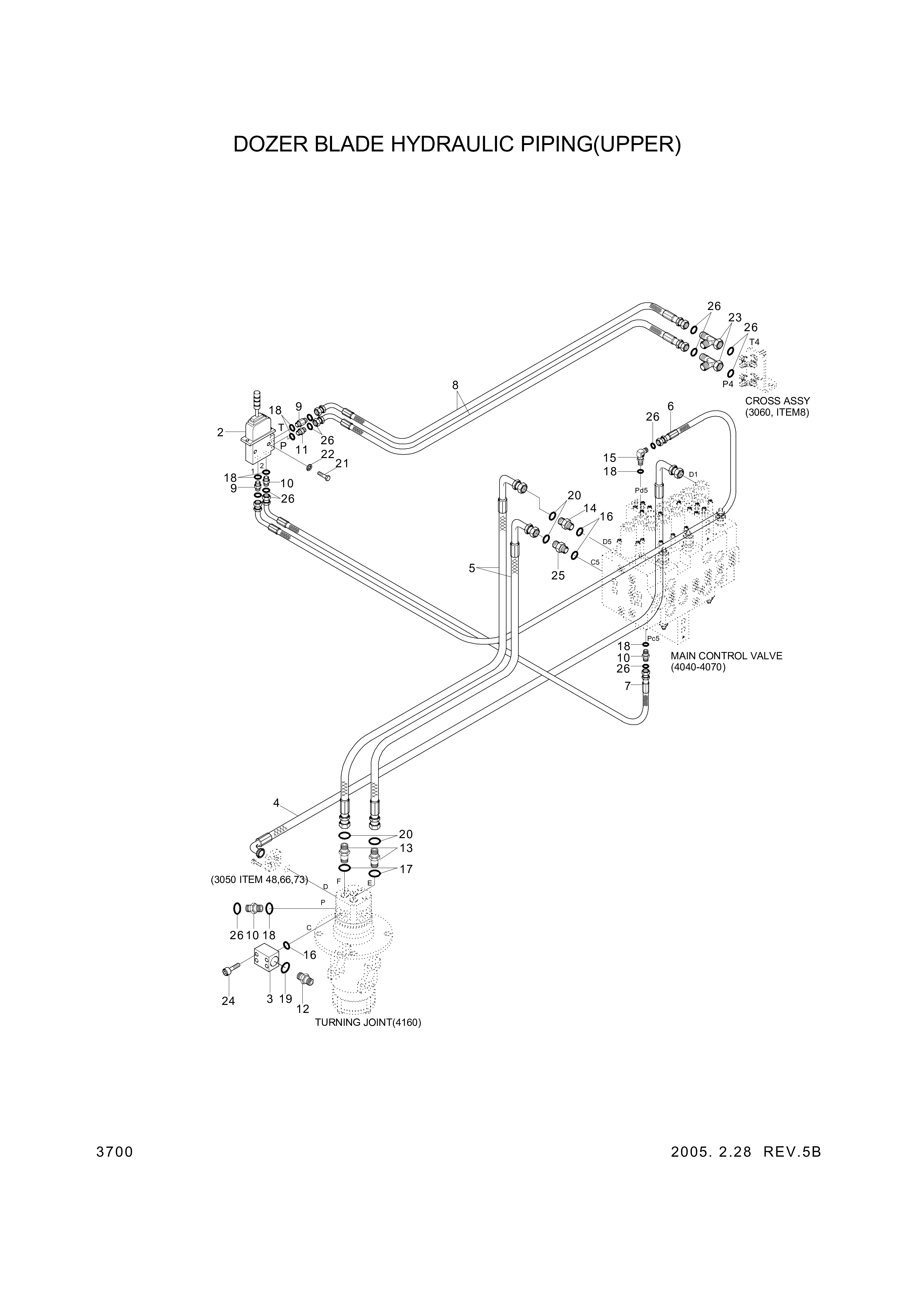 drawing for Hyundai Construction Equipment P930-087024 - HOSE ASSY-ORFS&THD (figure 1)