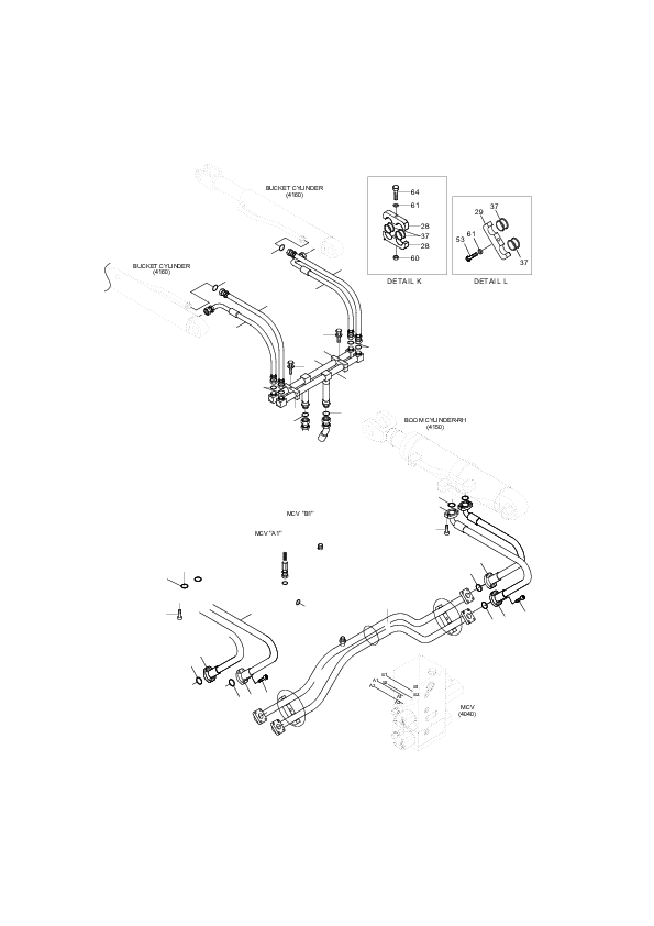 Technical drawing of Hyundai Construction Equipment P930-166012 HOSE ASSY-ORFS&amp;THD with dimensions and layout (figure 5)