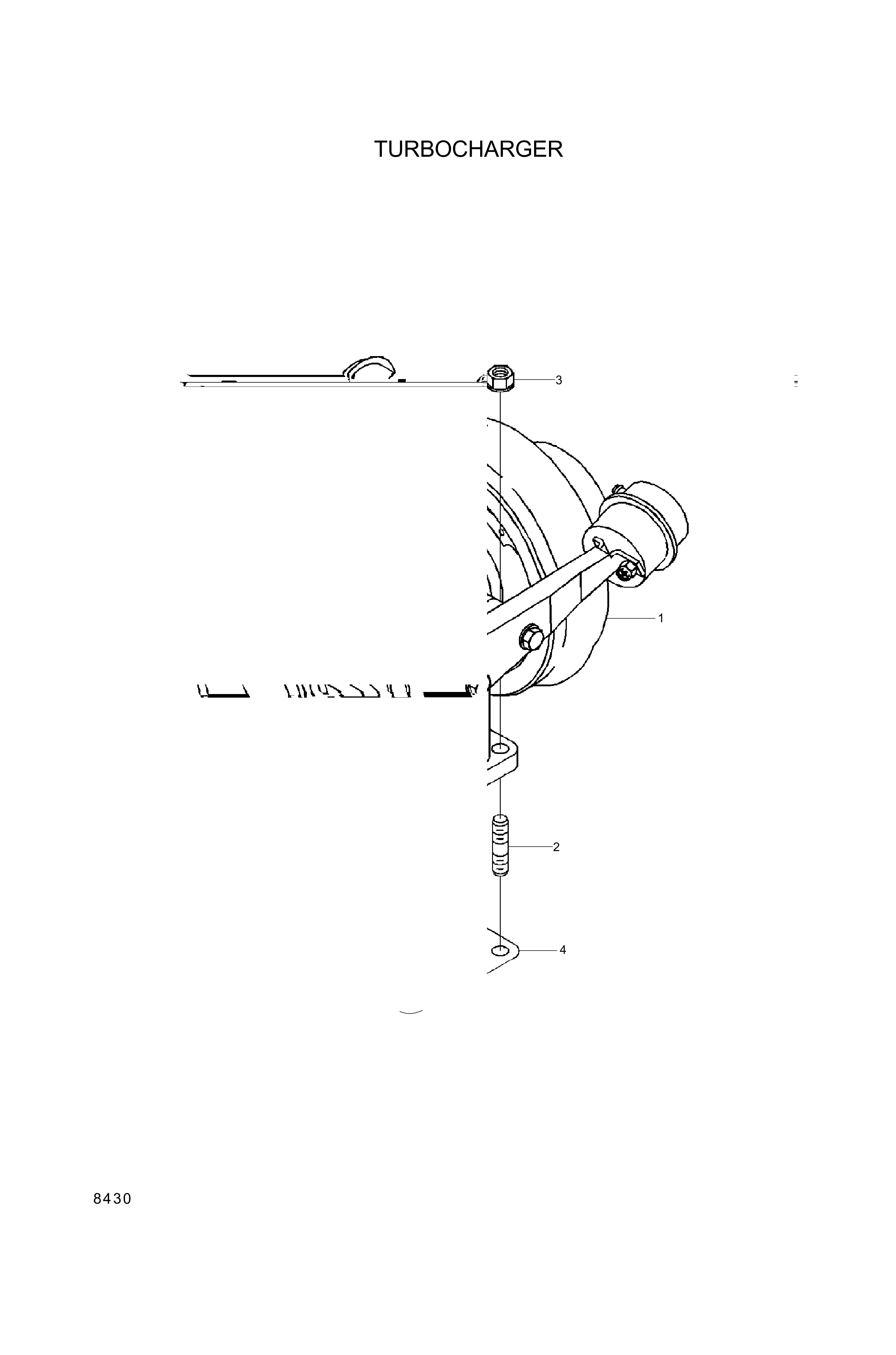 drawing for Hyundai Construction Equipment 3537127 - TURBOCHARGER (figure 1)