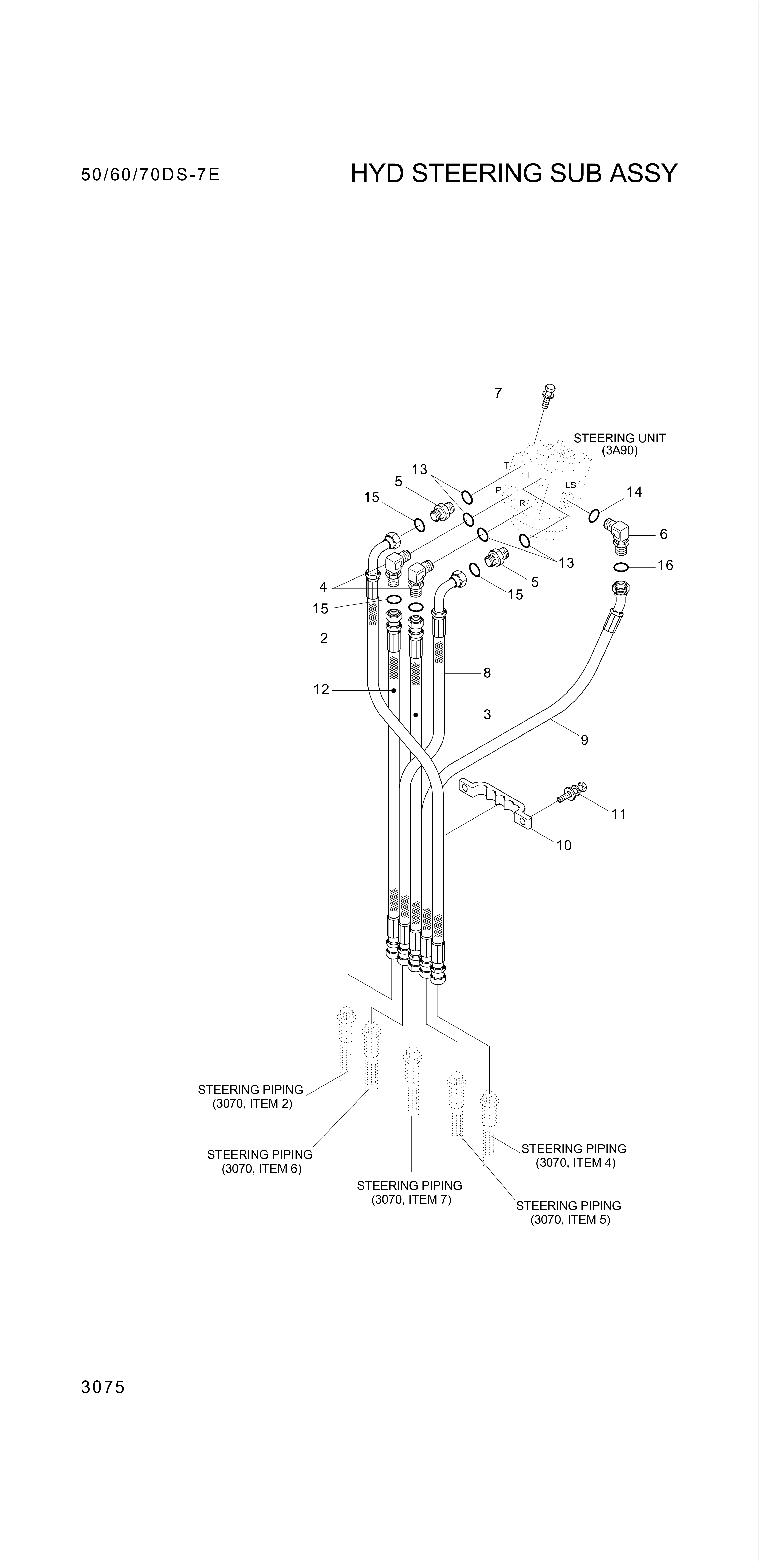 drawing for Hyundai Construction Equipment P930-065013 - HOSE ASSY-ORFS&THD (figure 2)