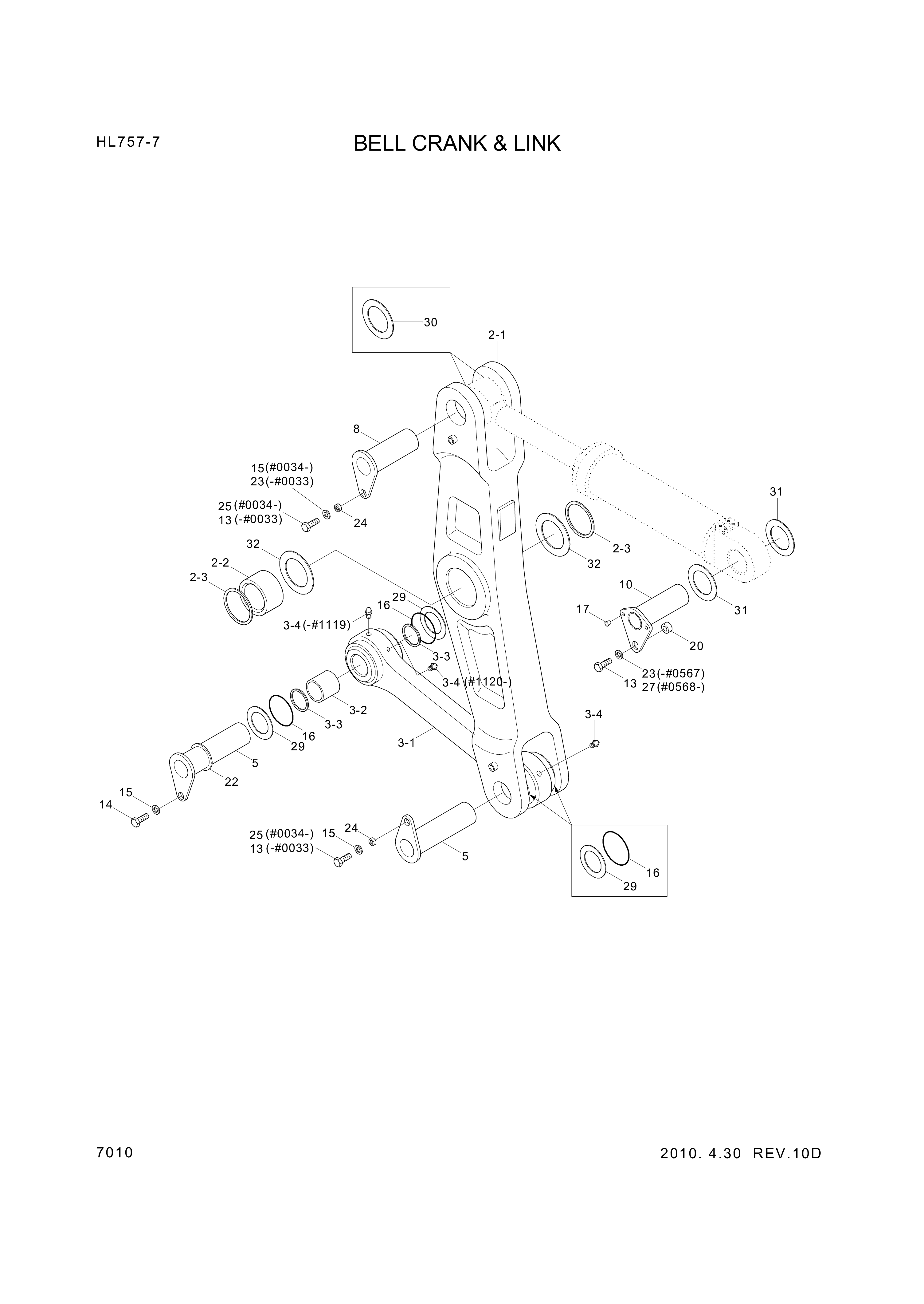 drawing for Hyundai Construction Equipment 61LD-10151 - BELLCRANK (figure 2)
