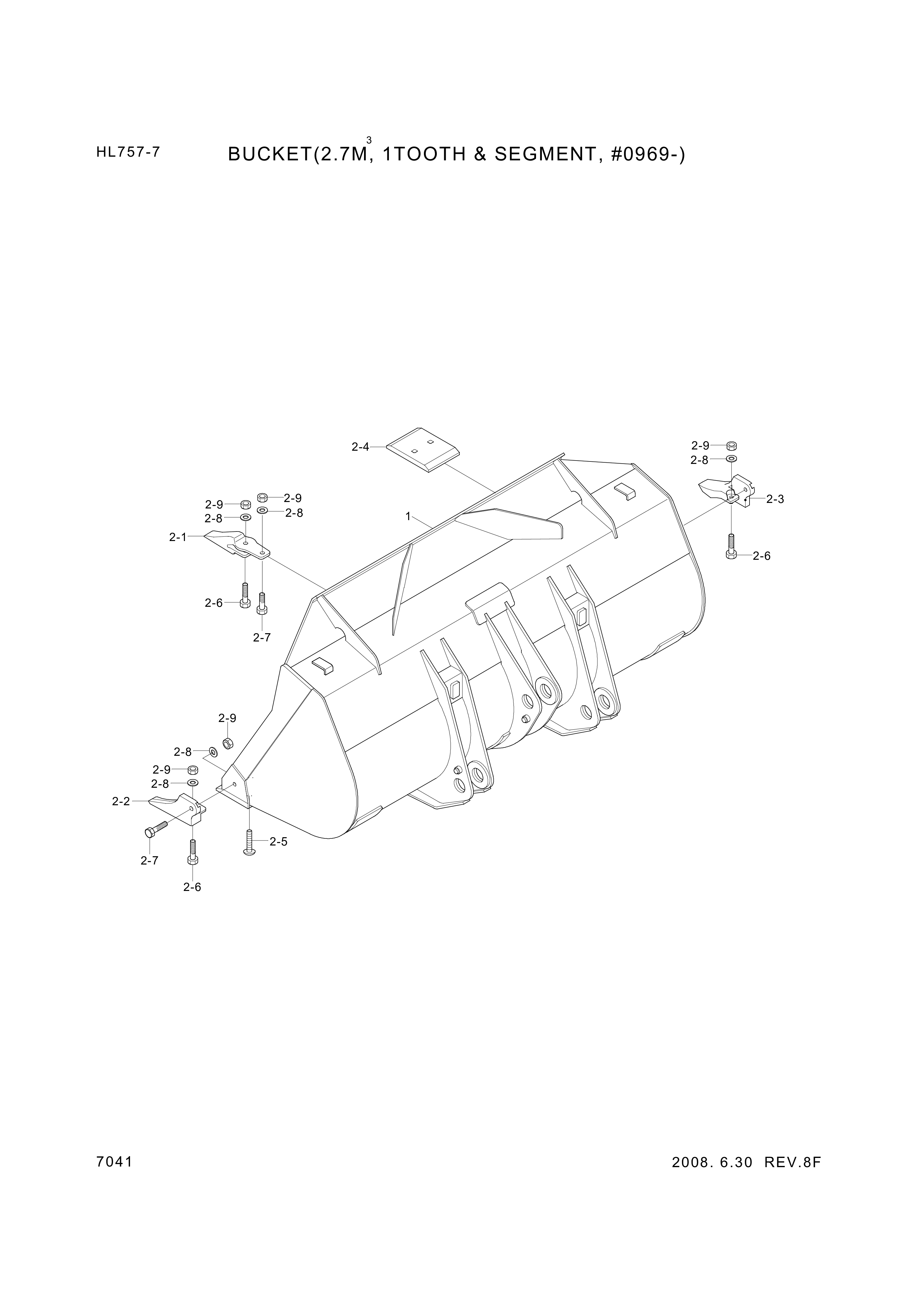 drawing for Hyundai Construction Equipment 61LD-06220 - Bucket Wa (figure 3)