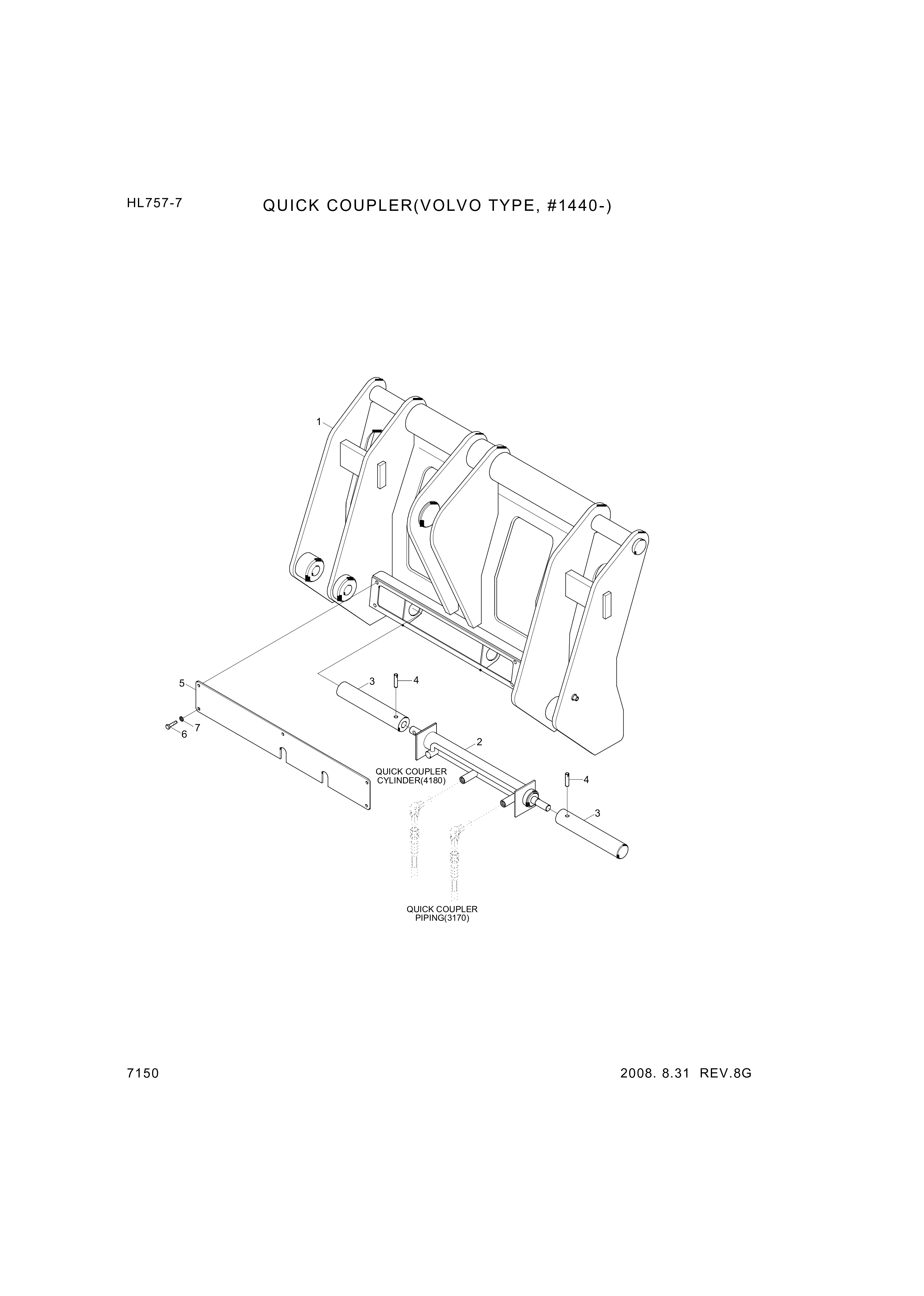 drawing for Hyundai Construction Equipment 61LD-91010 - QUICKCOUPLER (figure 2)