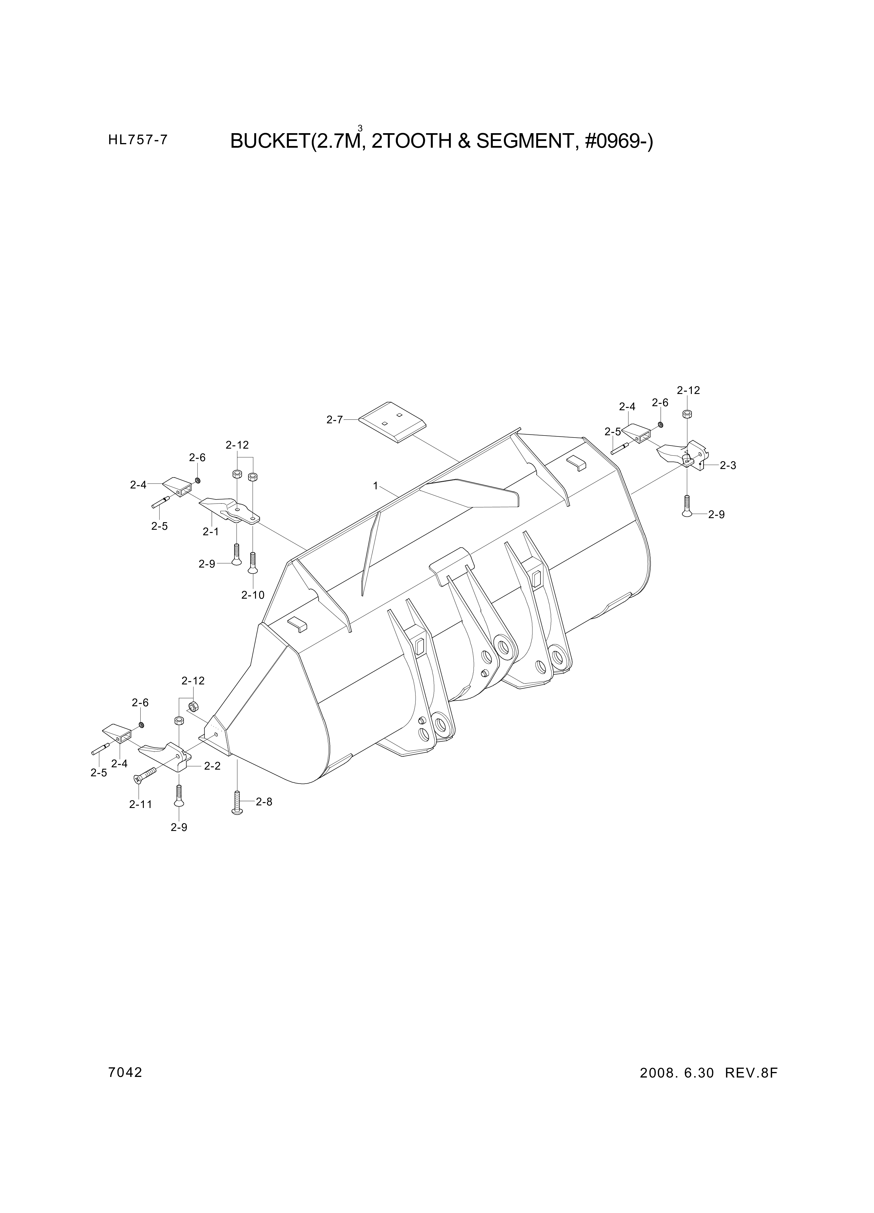 drawing for Hyundai Construction Equipment 61LD-06220 - Bucket Wa (figure 4)