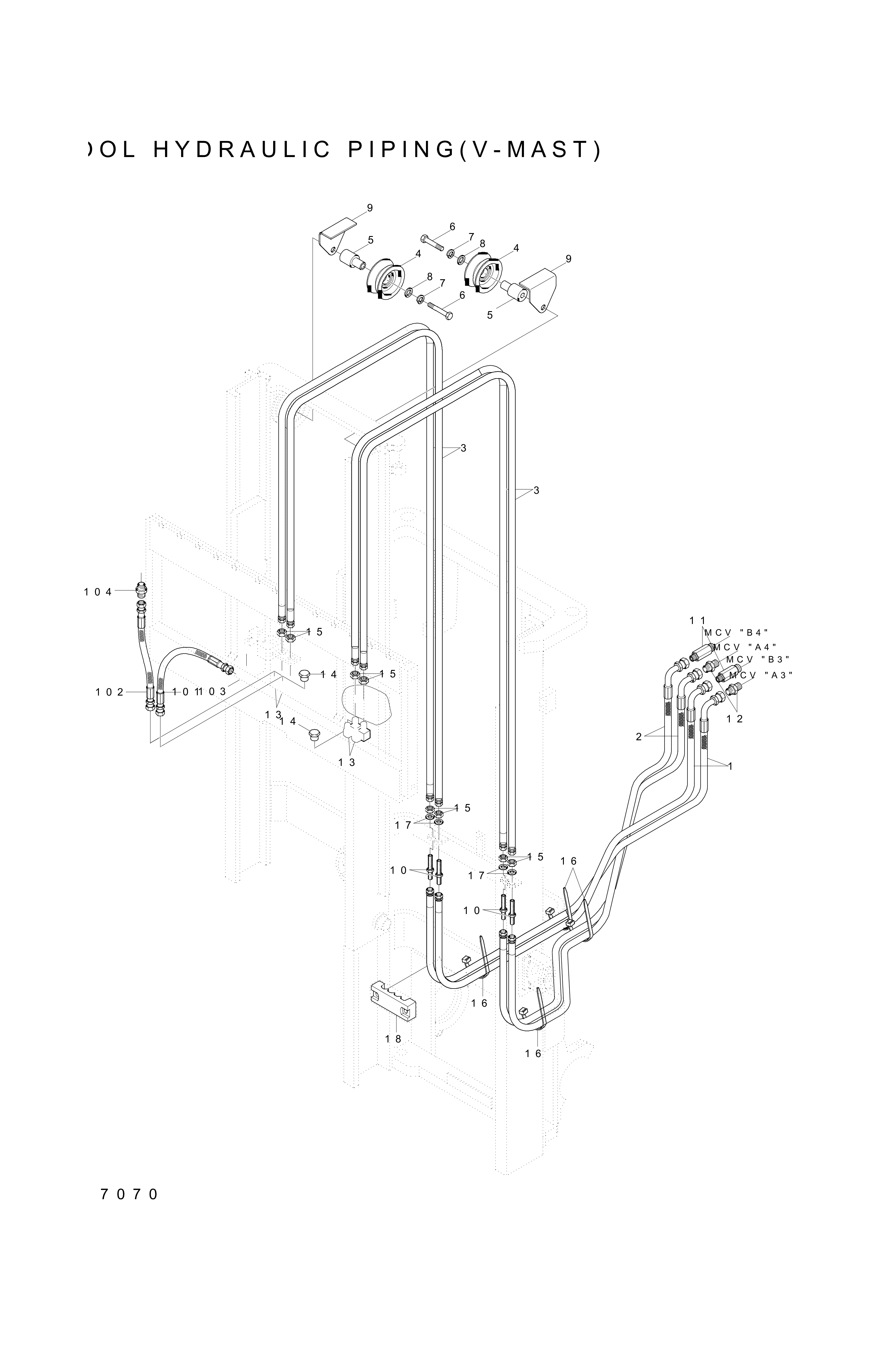 drawing for Hyundai Construction Equipment P930-043007 - HOSE ASSY-ORFS&THD (figure 5)