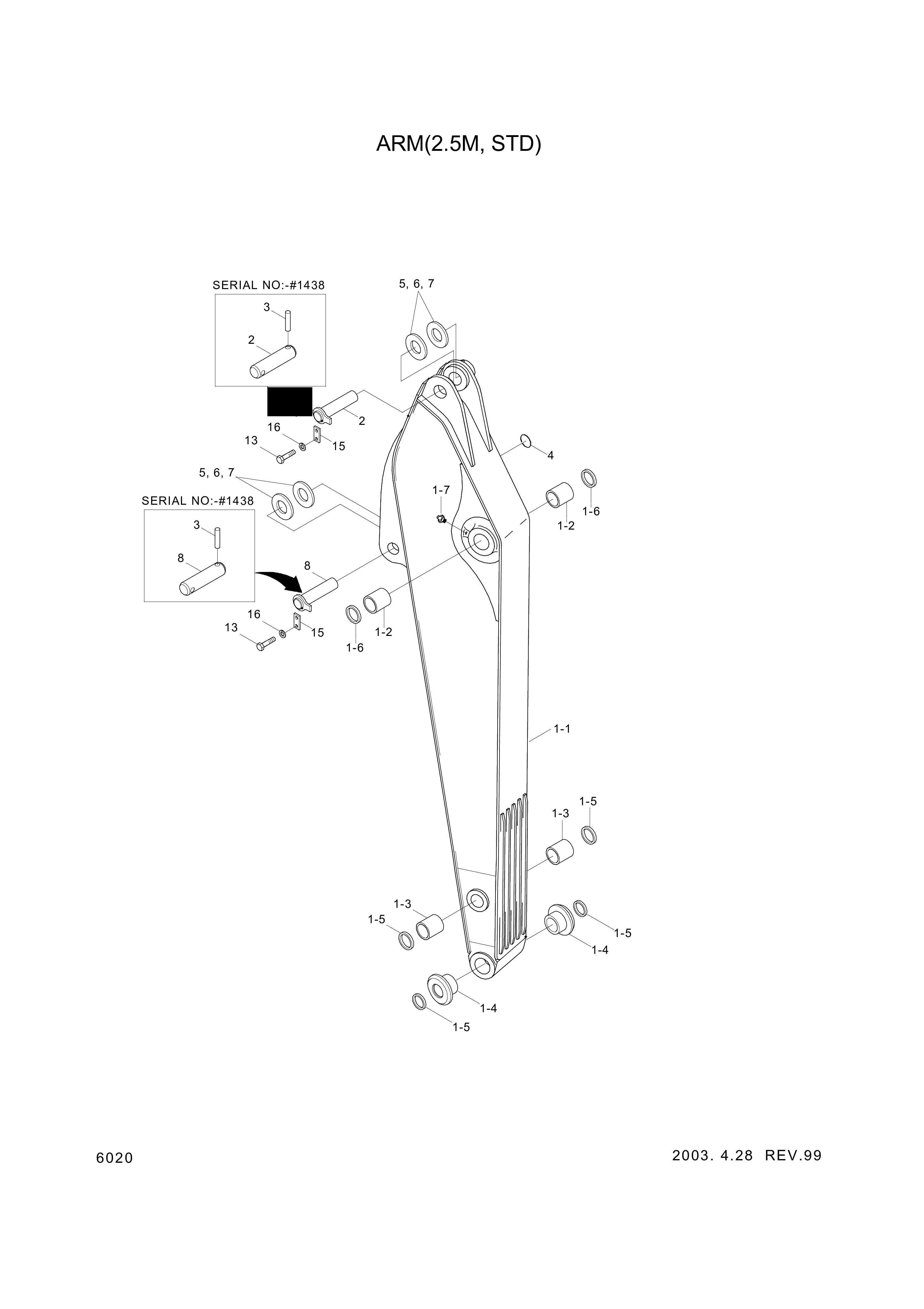 drawing for Hyundai Construction Equipment 61E8-11130 - PIN-JOINT (figure 4)