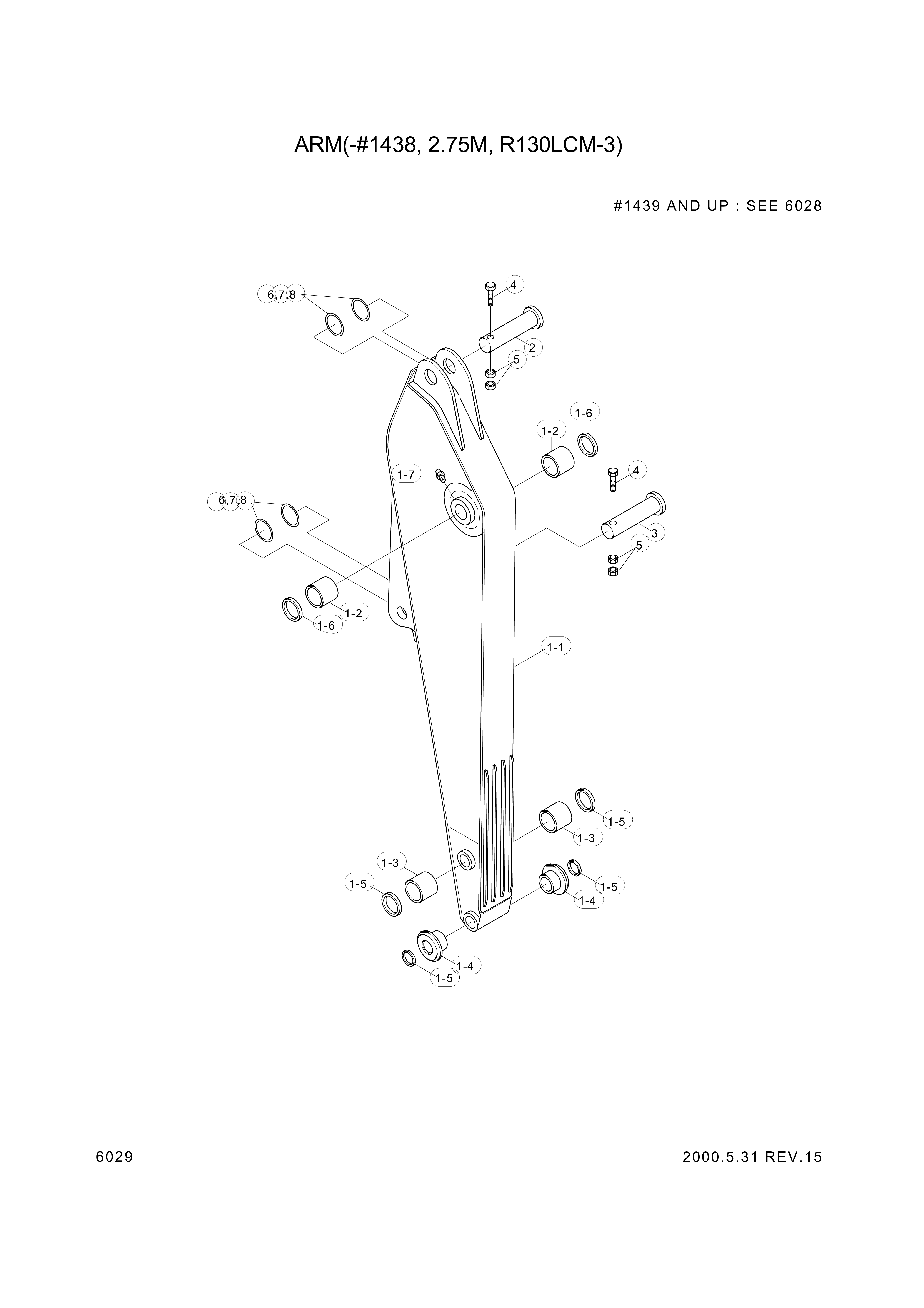 drawing for Hyundai Construction Equipment 61E8-11130 - PIN-JOINT (figure 5)