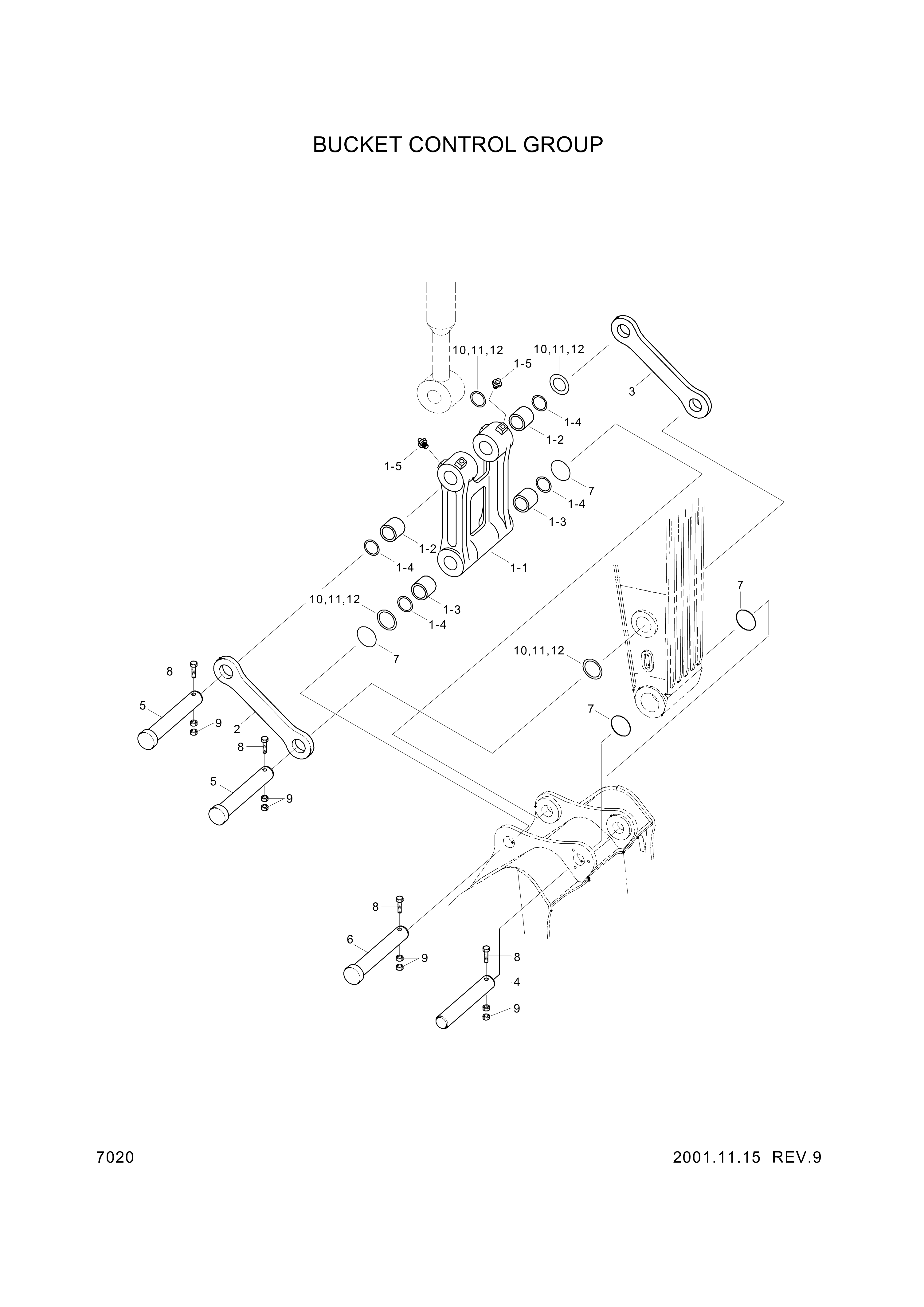drawing for Hyundai Construction Equipment 61EM-41010 - ROD ASSY-CONTROL (figure 2)