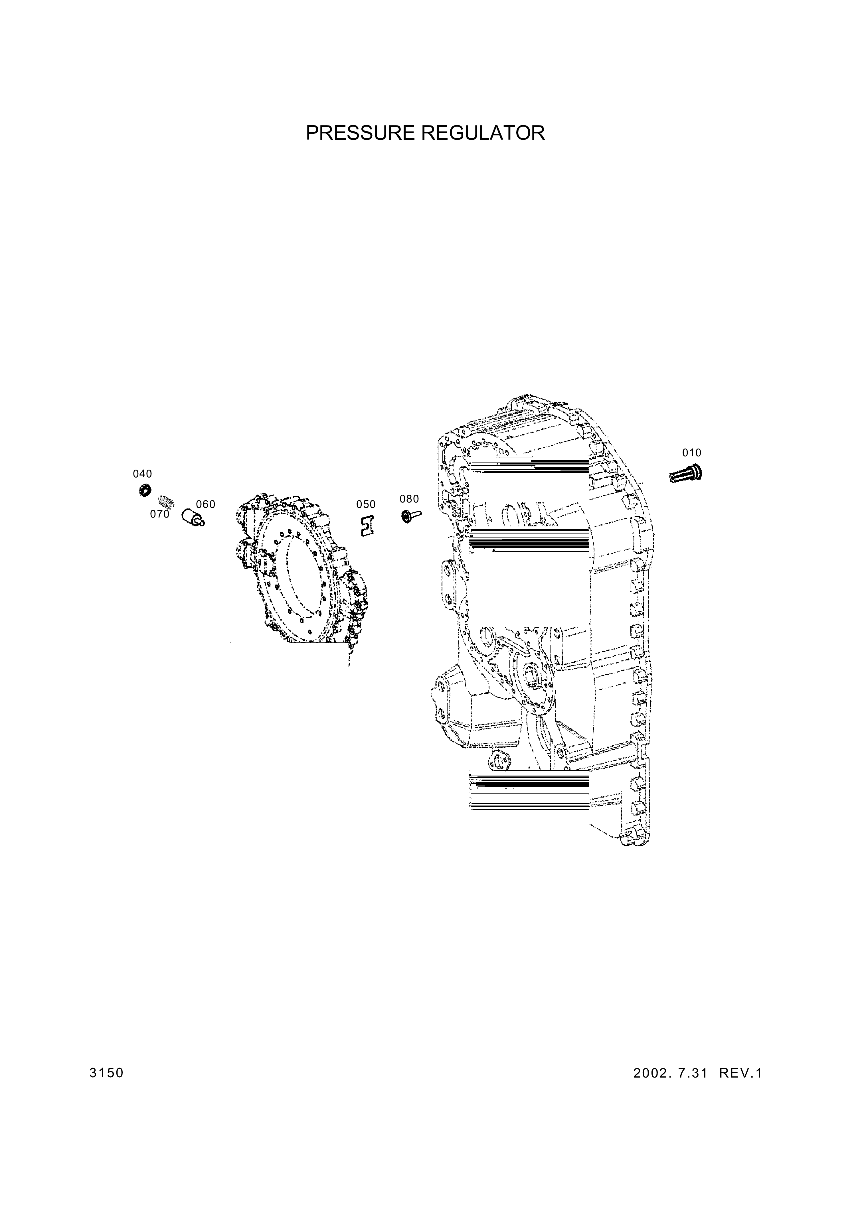 drawing for Hyundai Construction Equipment 0501-210-926 - VALVE (figure 1)