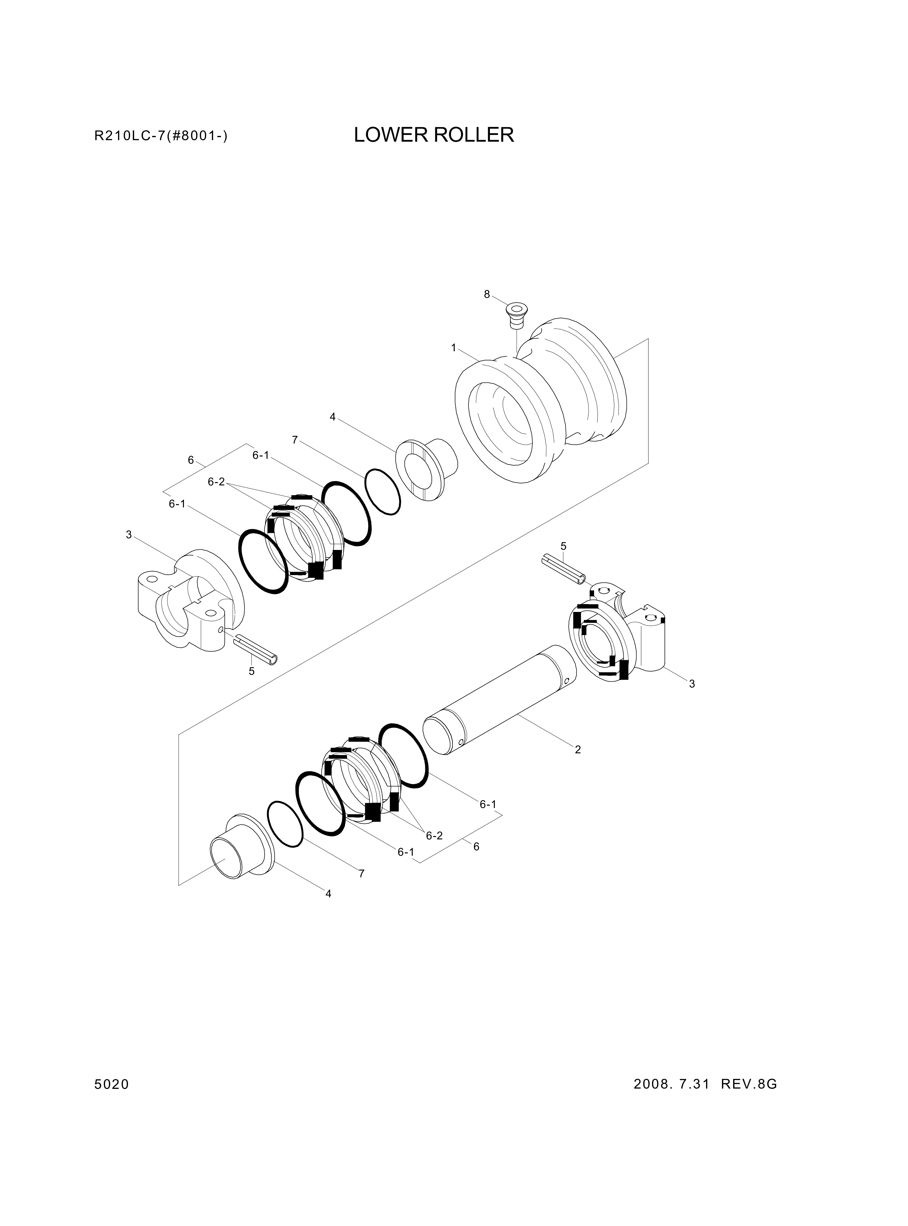 drawing for Hyundai Construction Equipment E181-2206 - PIN-SPRING (figure 5)