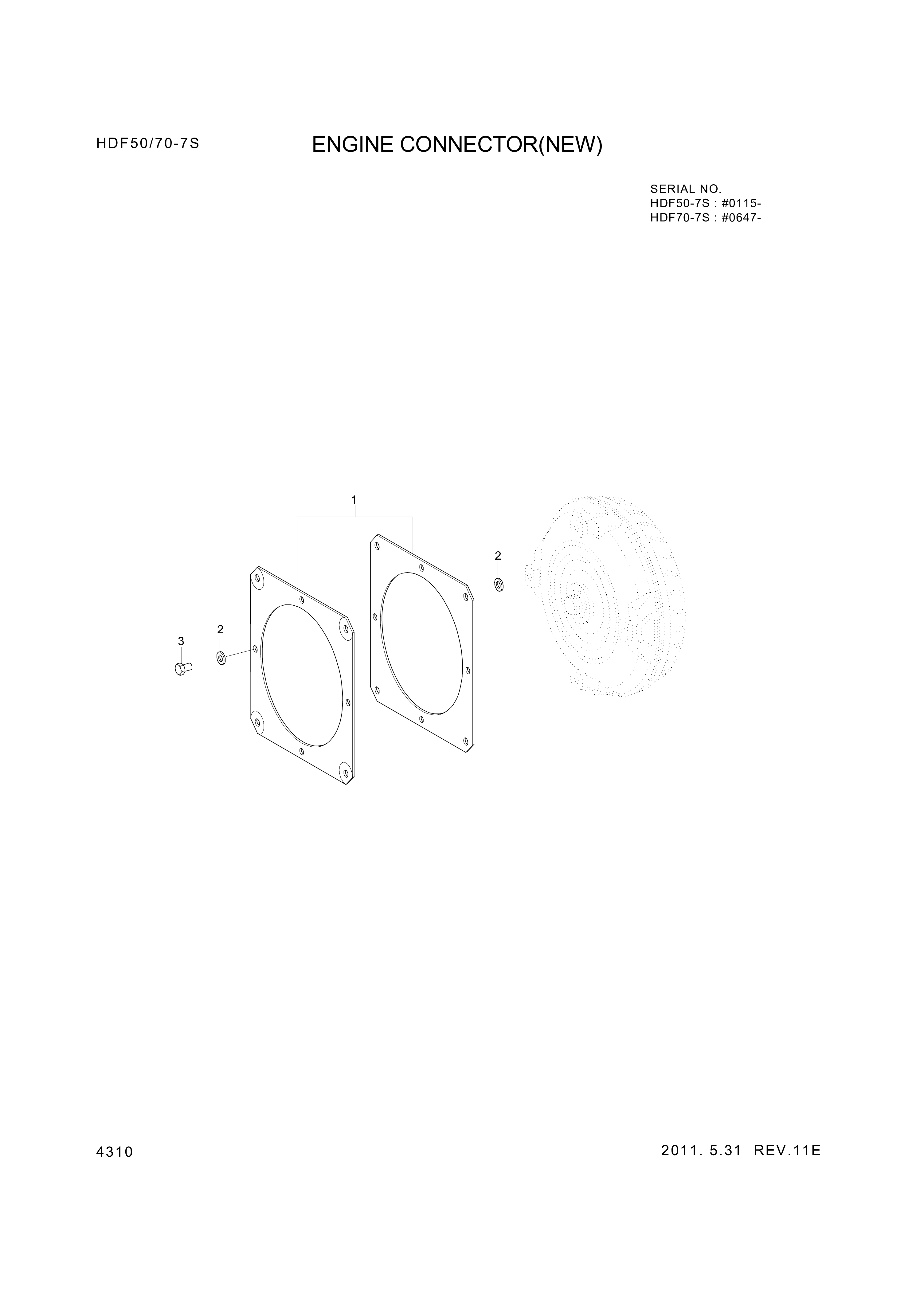 drawing for Hyundai Construction Equipment ZGAQ-02996 - SCREW-HEX (figure 2)