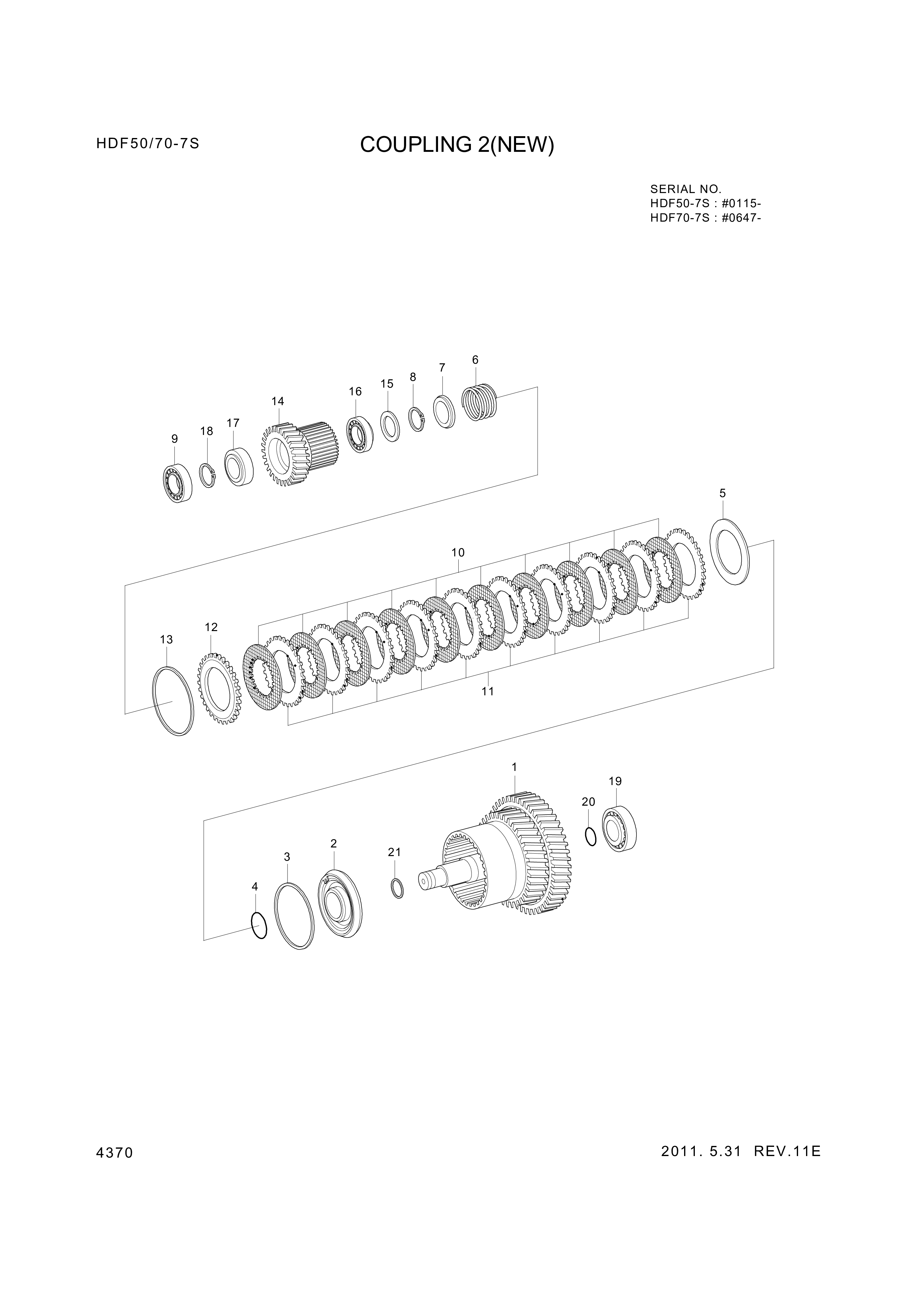 drawing for Hyundai Construction Equipment ZGAQ-03082 - COUPLING (figure 1)