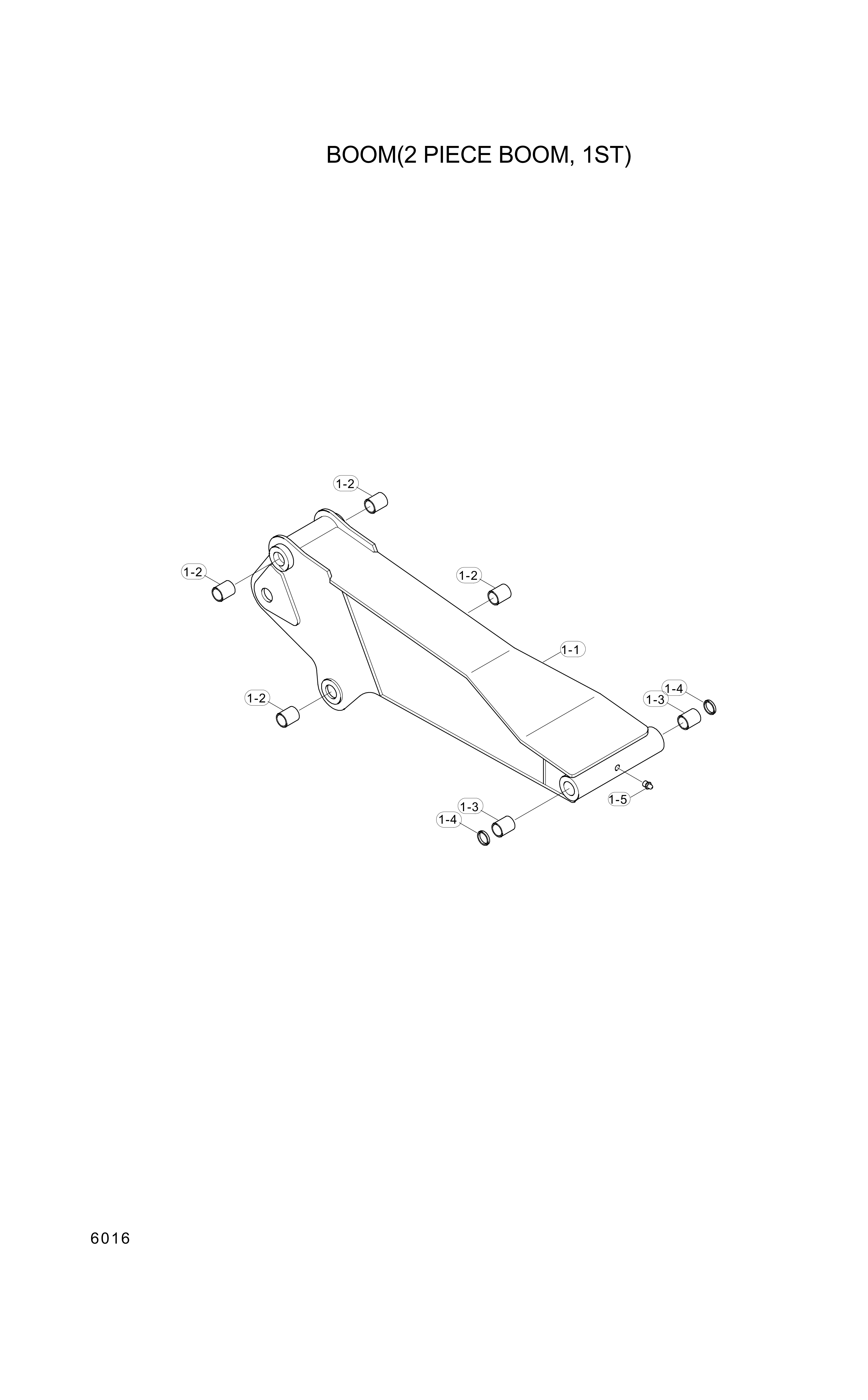 drawing for Hyundai Construction Equipment 61EK-13013 - BODY-BOOM (figure 1)