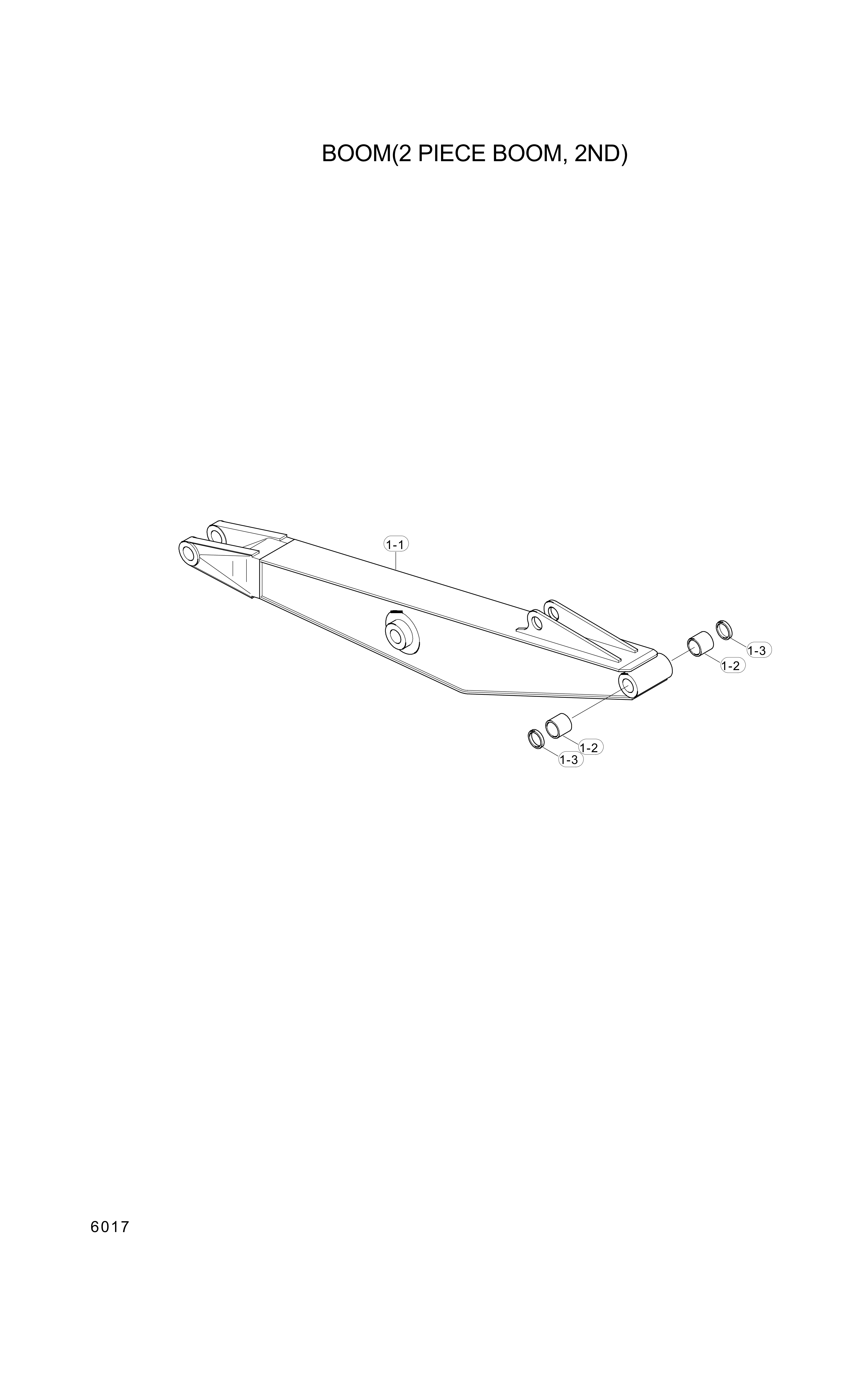 drawing for Hyundai Construction Equipment 61EK-13512 - BODY-BOOM (figure 1)