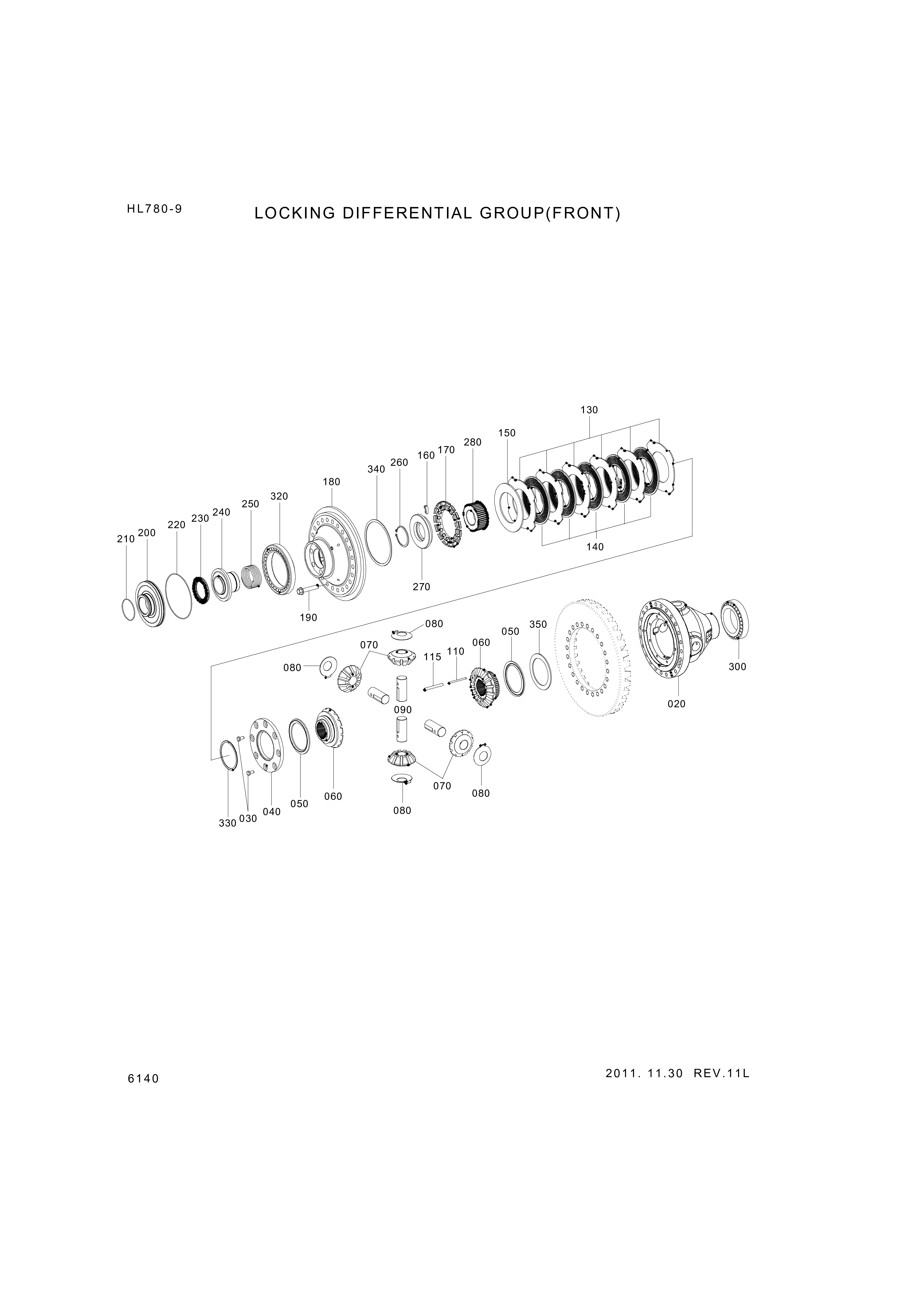 drawing for Hyundai Construction Equipment ZGAQ-03706 - SHAFT-DIFF (figure 1)