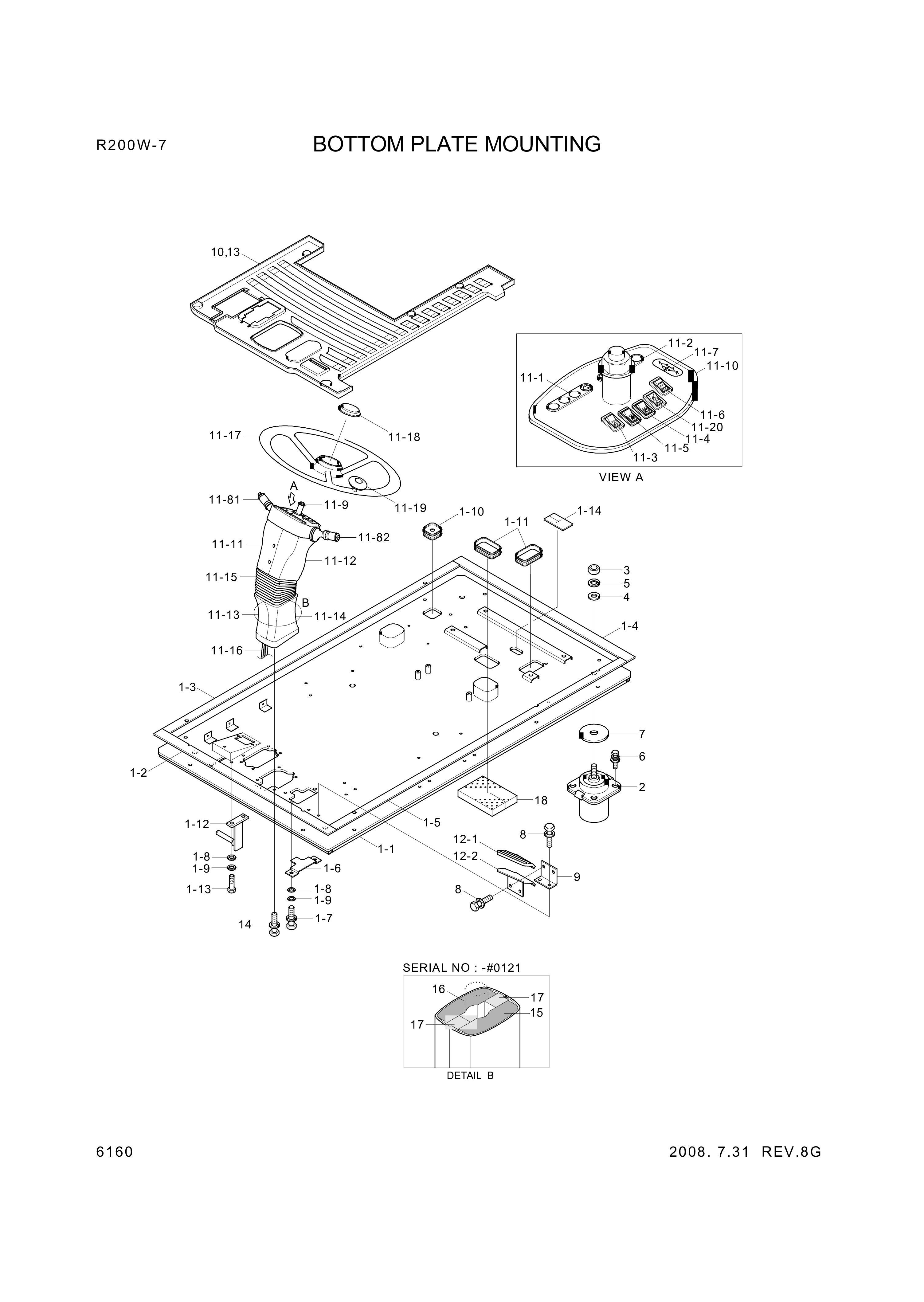 drawing for Hyundai Construction Equipment 0052.1221 - DASH BOARD (figure 5)
