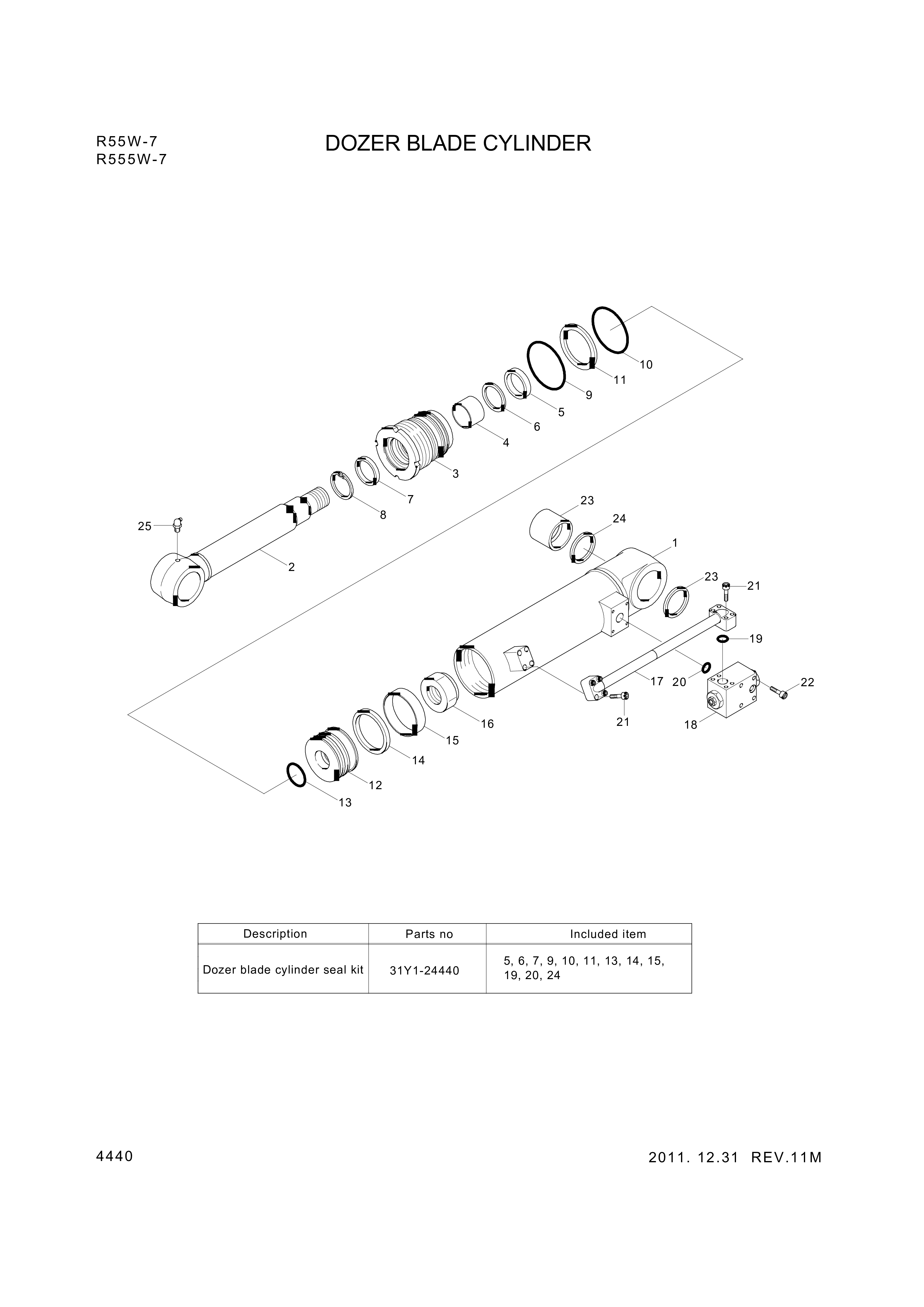 drawing for Hyundai Construction Equipment 31YC-12030 - BUSHING-PIN (figure 4)