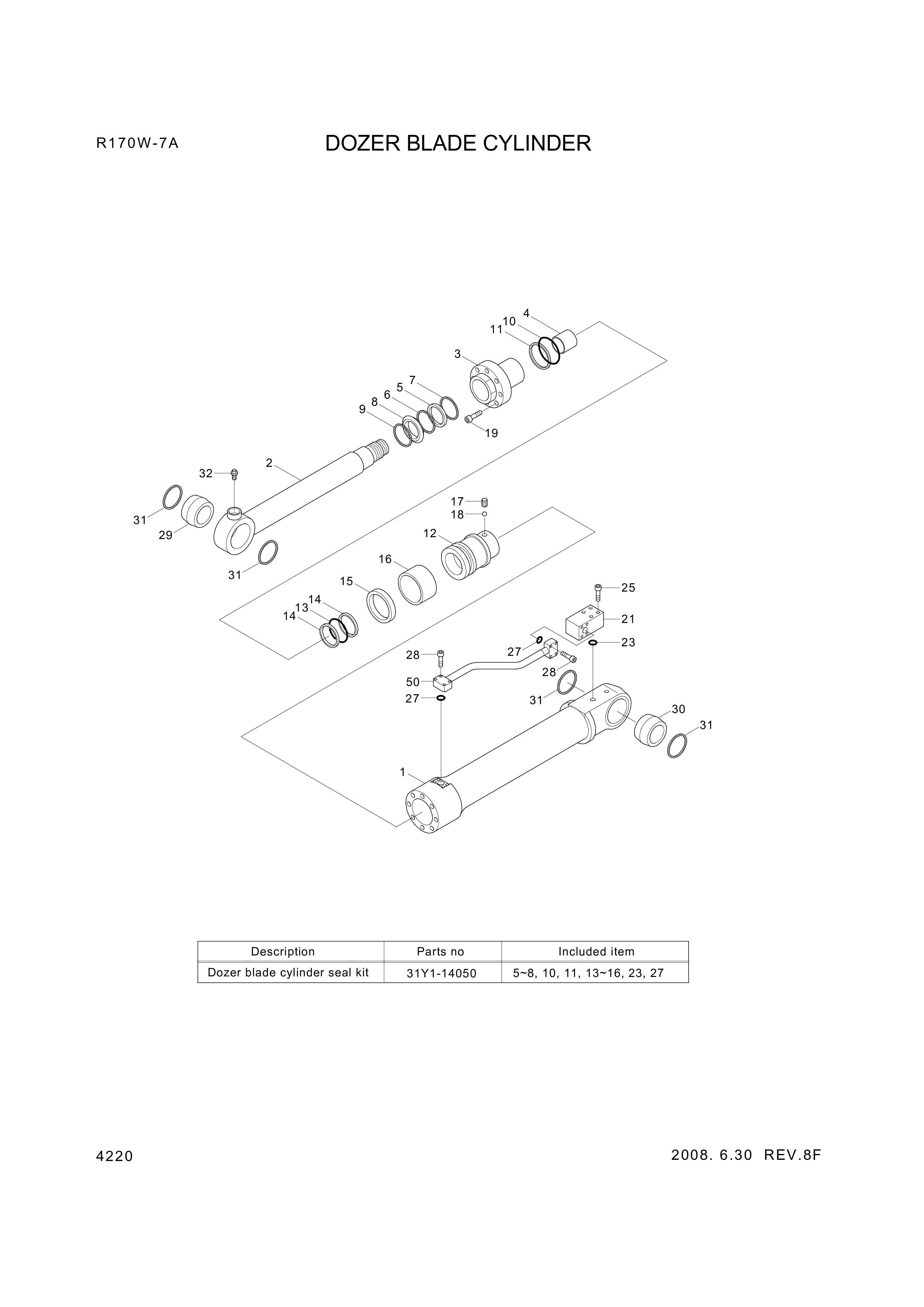 drawing for Hyundai Construction Equipment 31YC-12070 - BUSHING-PIN (figure 2)
