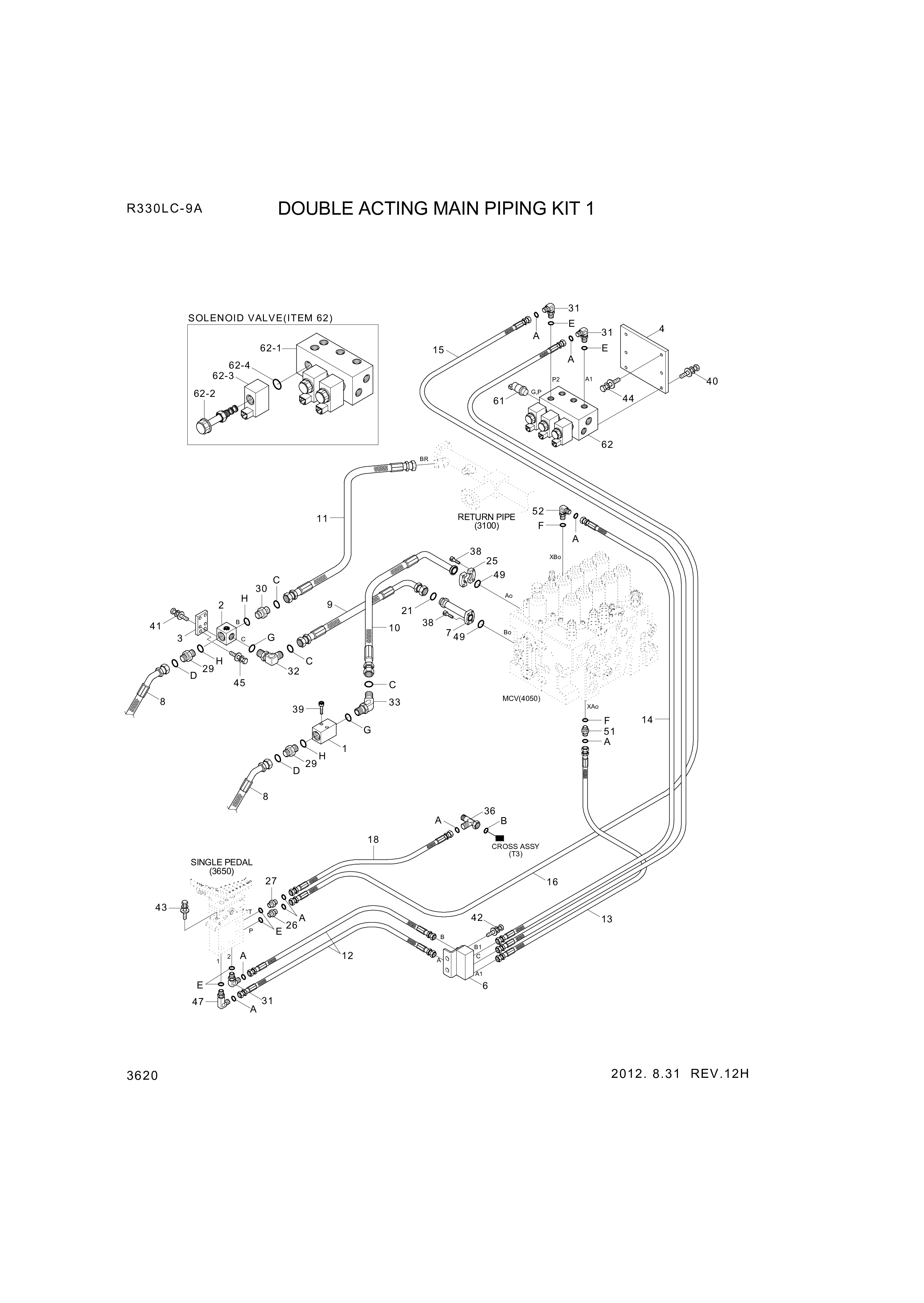 drawing for Hyundai Construction Equipment P974-207334 - HOSE ASSY-ORFS&FLG (figure 4)