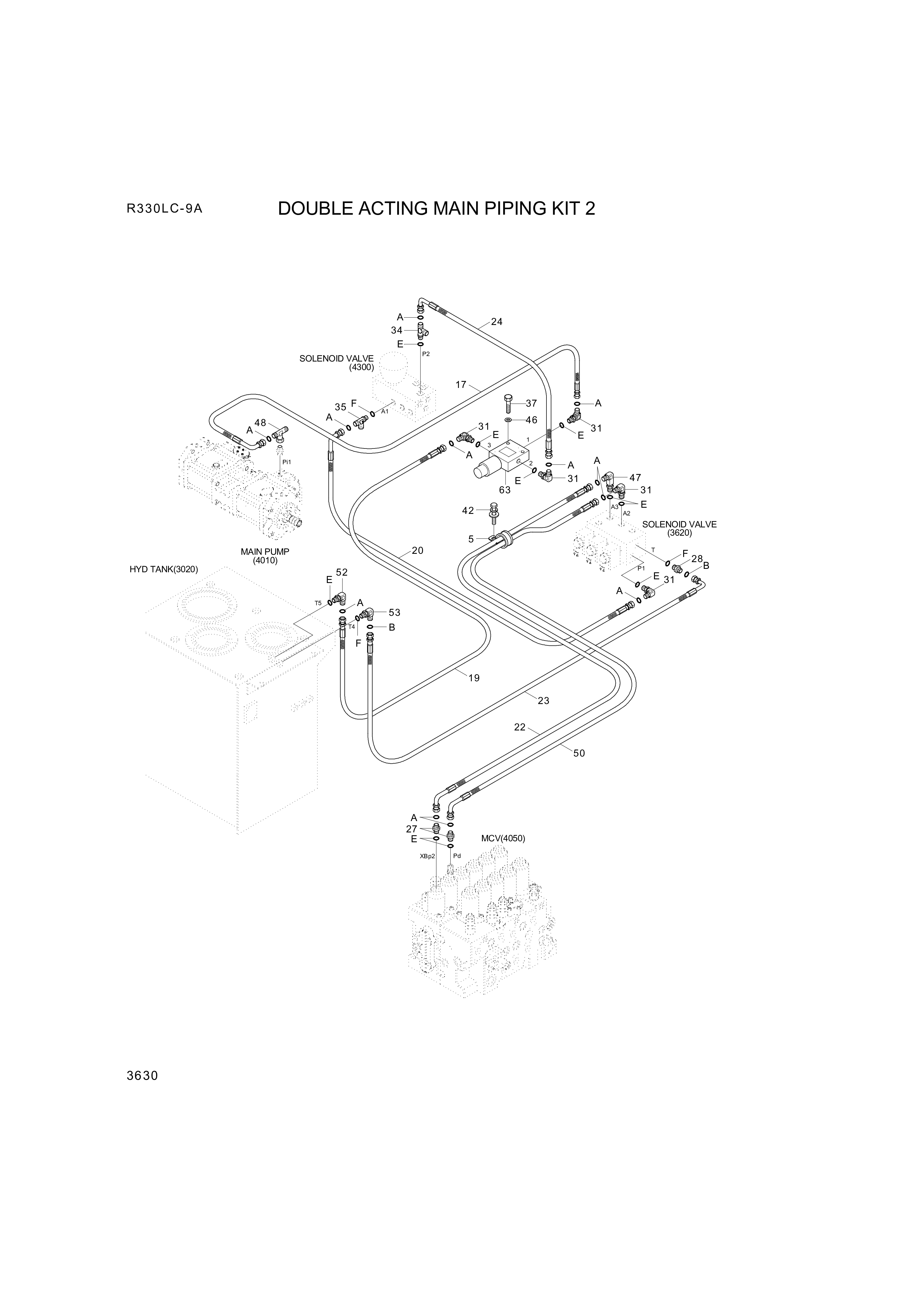 drawing for Hyundai Construction Equipment P930-042049 - HOSE ASSY-ORFS&THD (figure 3)