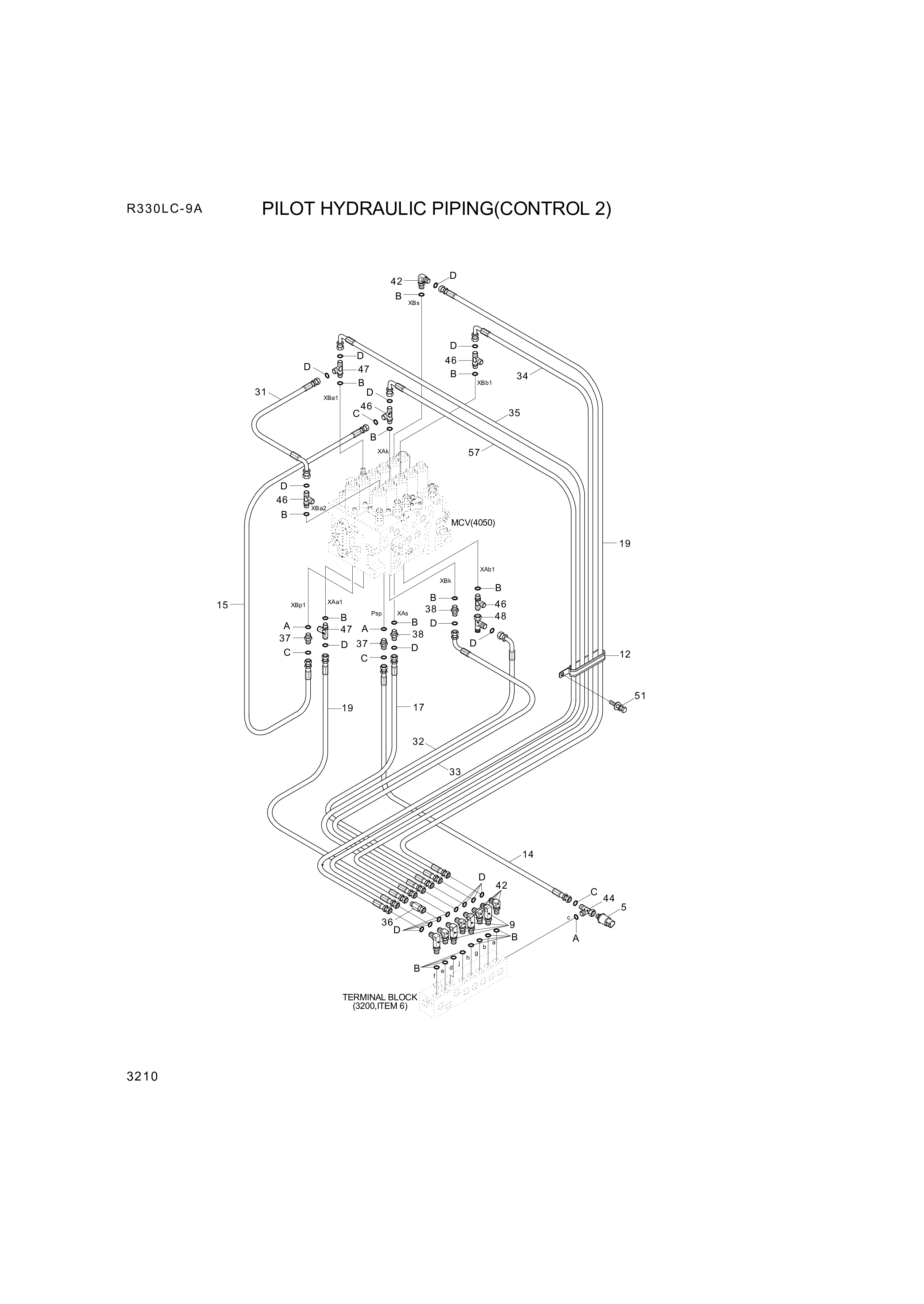 drawing for Hyundai Construction Equipment P930-062024 - HOSE ASSY-ORFS&THD (figure 1)